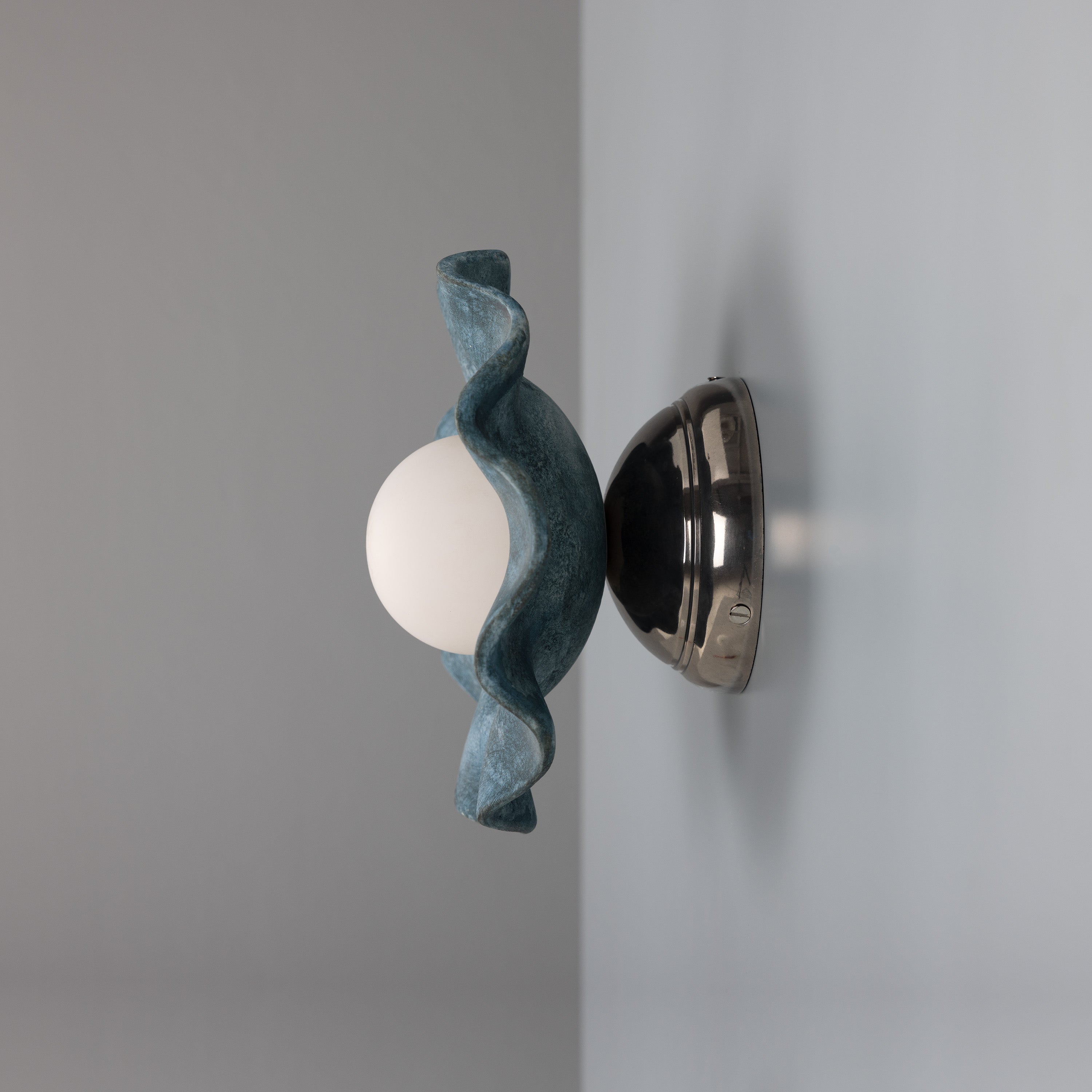 Mullan Rivale Wall Light - Blue Earth with Finish Options