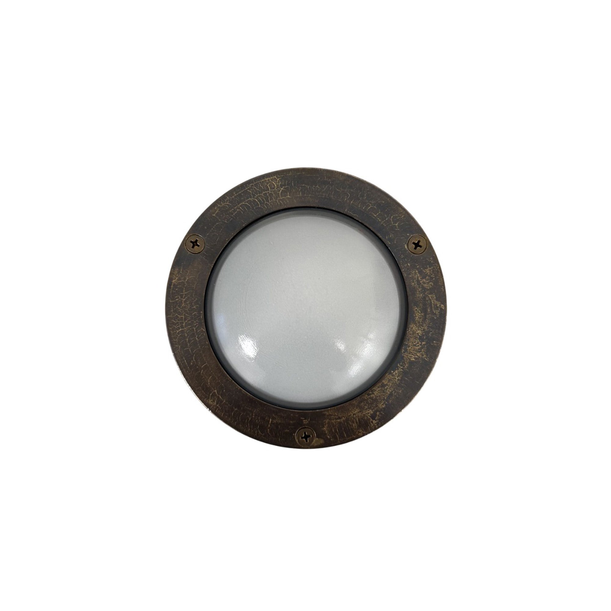 Navigator Marina Circular Bulkhead wall light - Antique Brass