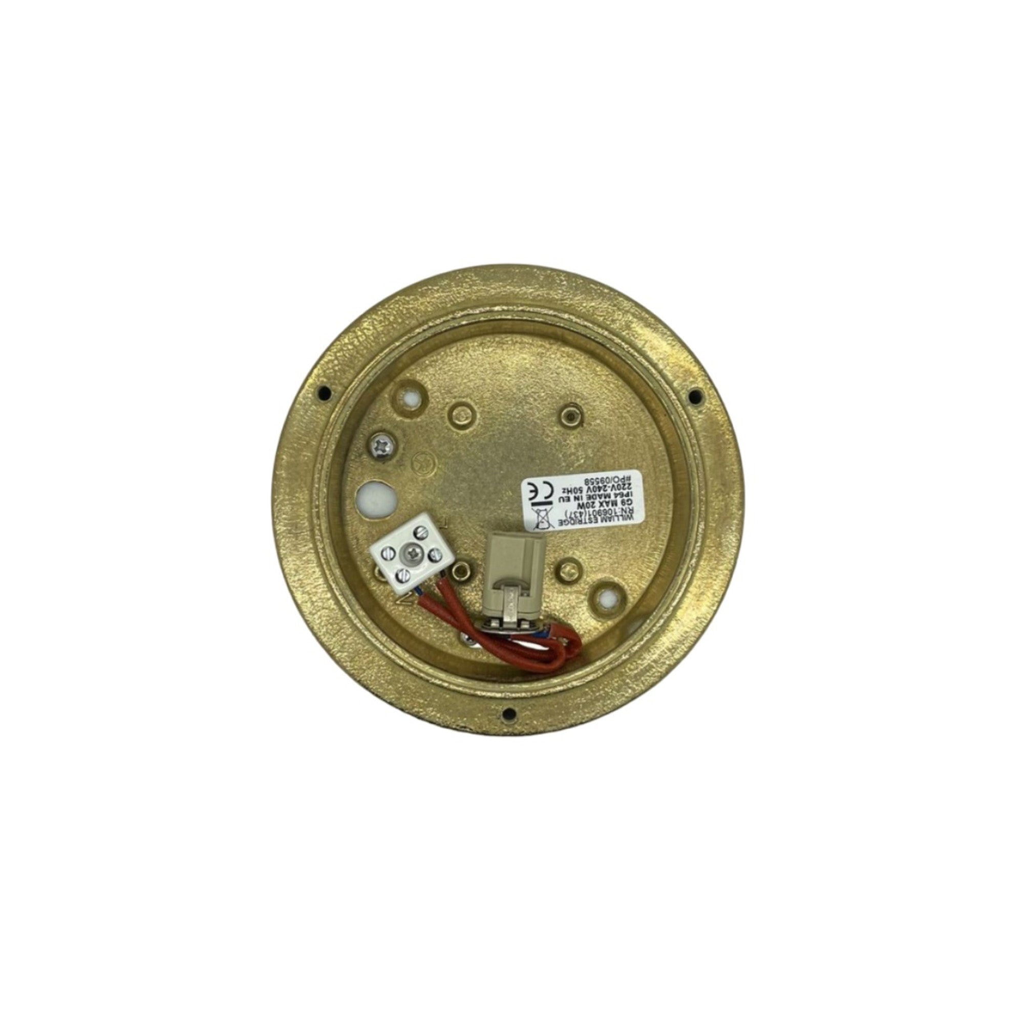 Navigator Compact Marina Circular Bulkhead Wall Light - Raw Brass