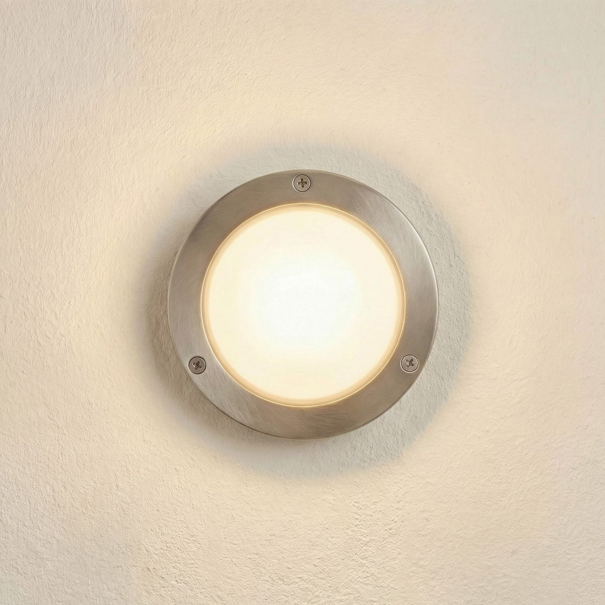 Navigator Marina Circular Bulkhead Wall Light - Satin Nickel