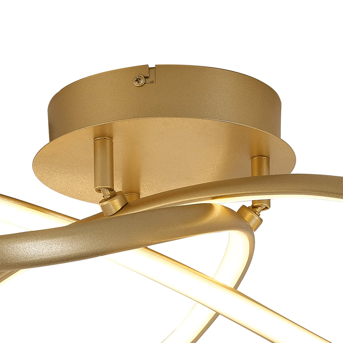 Fabula Bluebell Triac Dimmable Looped Flush Ceiling Light – 60 cm – Champagne Gold