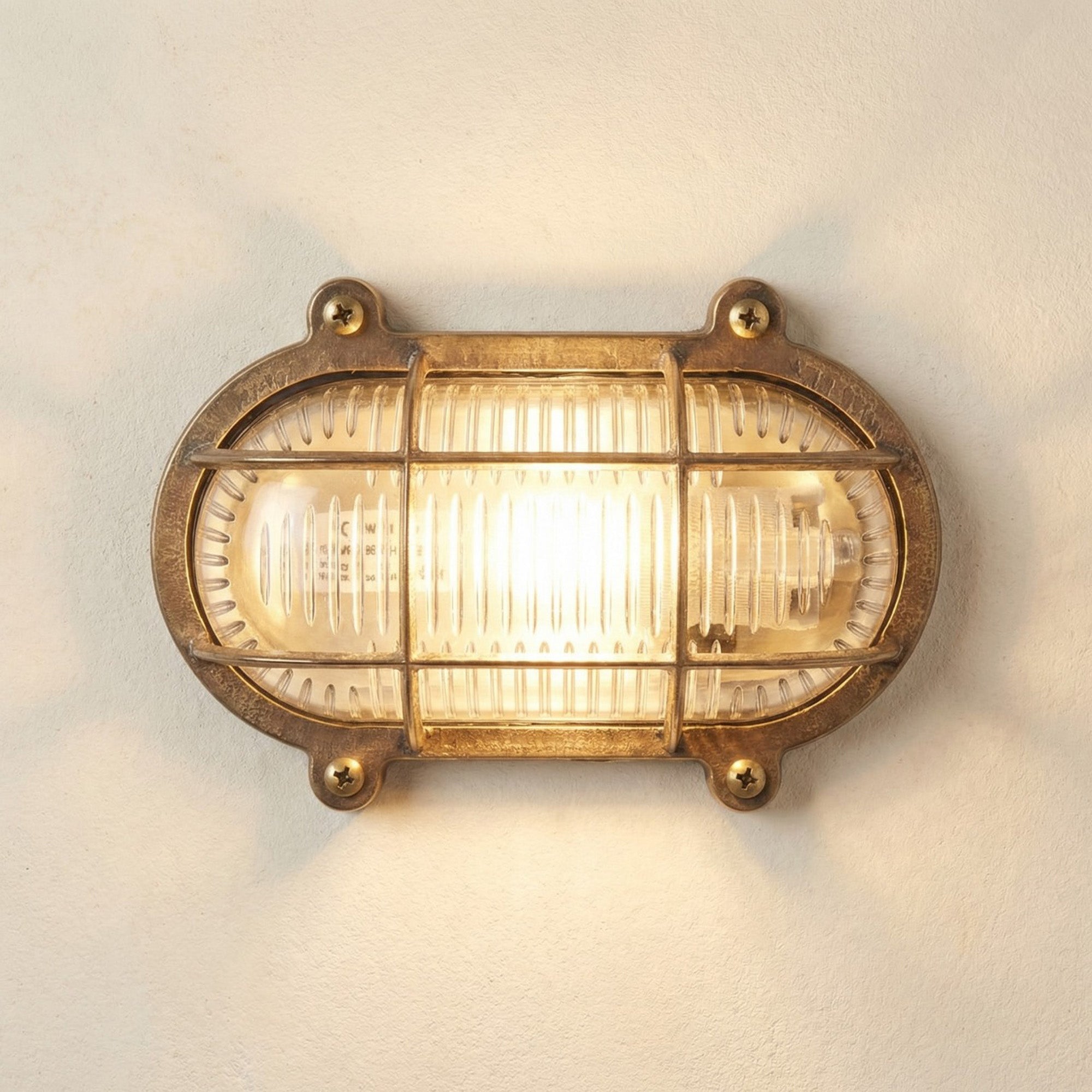 Navigator Merchant Flush Bulkhead Wall Light - Raw Brass