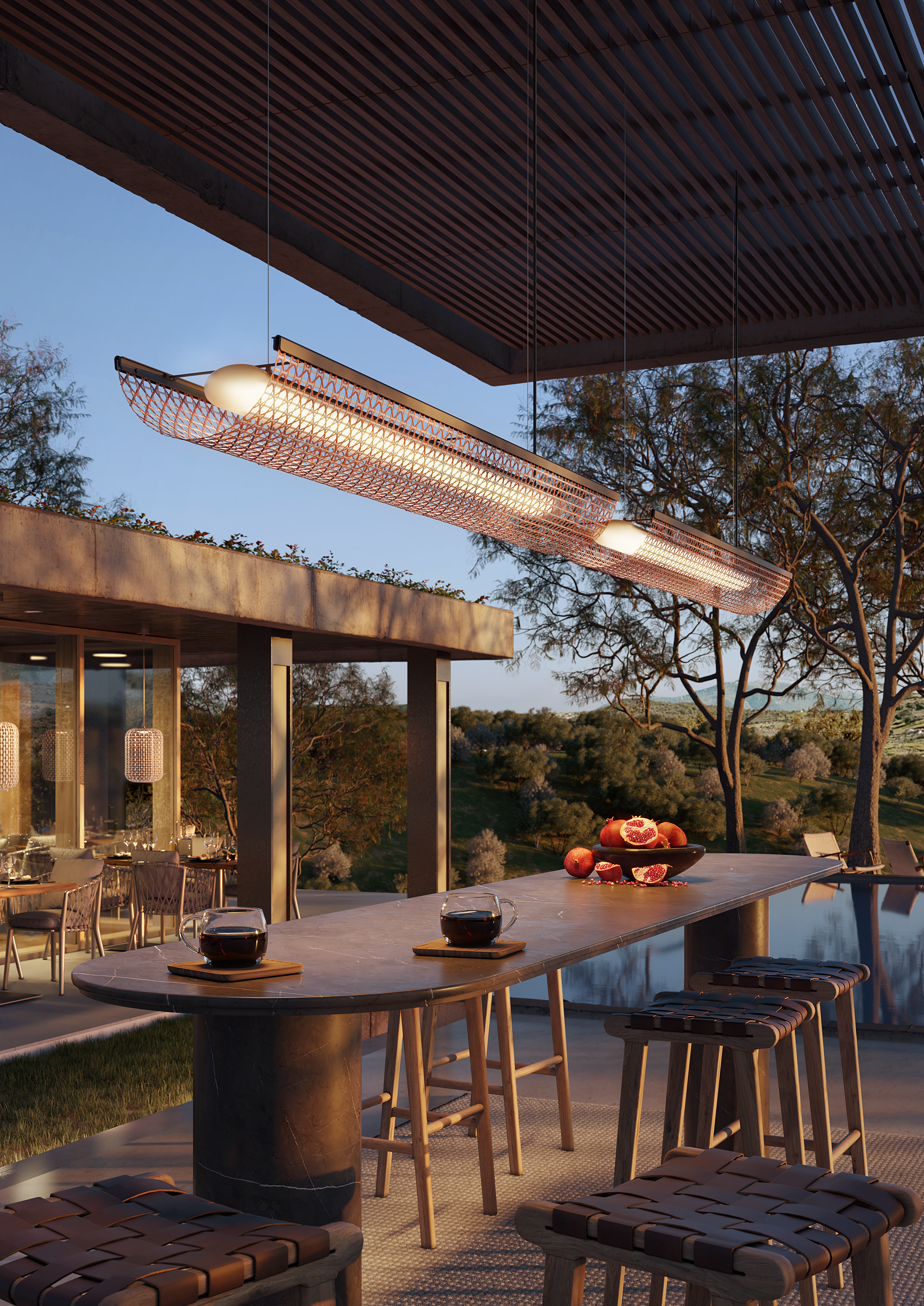 Bover Nans Balis S/140 Outdoor Pendant