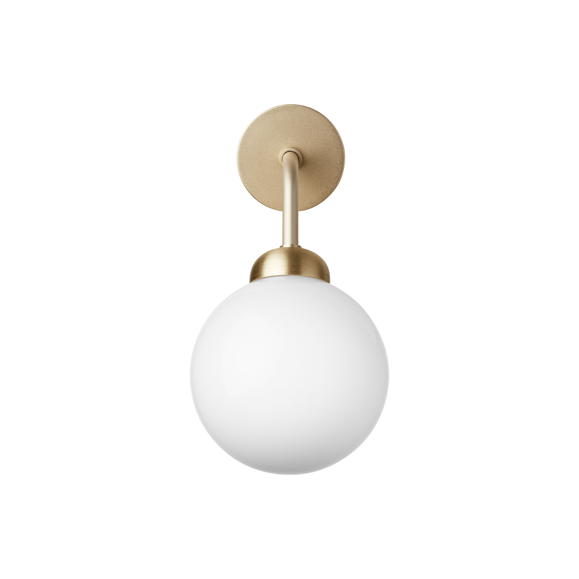 Nuura Apiales Hard-Wired Wall Light - Brushed Brass & Opal Glass