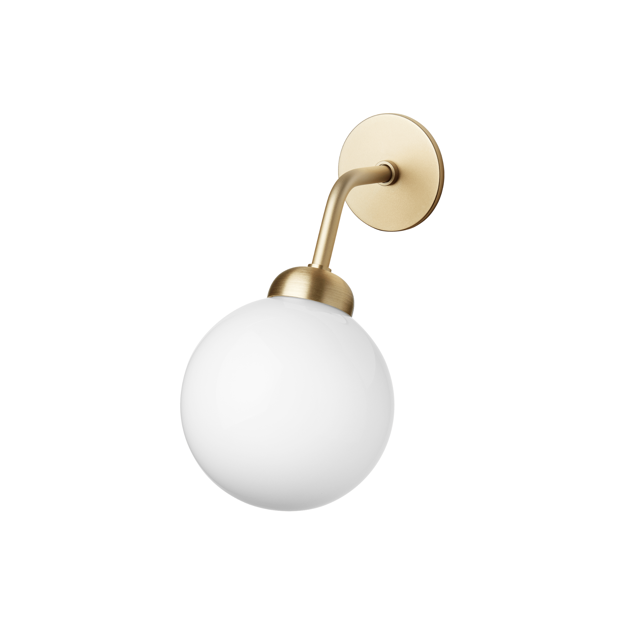 Nuura Apiales Hard-Wired Wall Light - Brushed Brass & Opal Glass