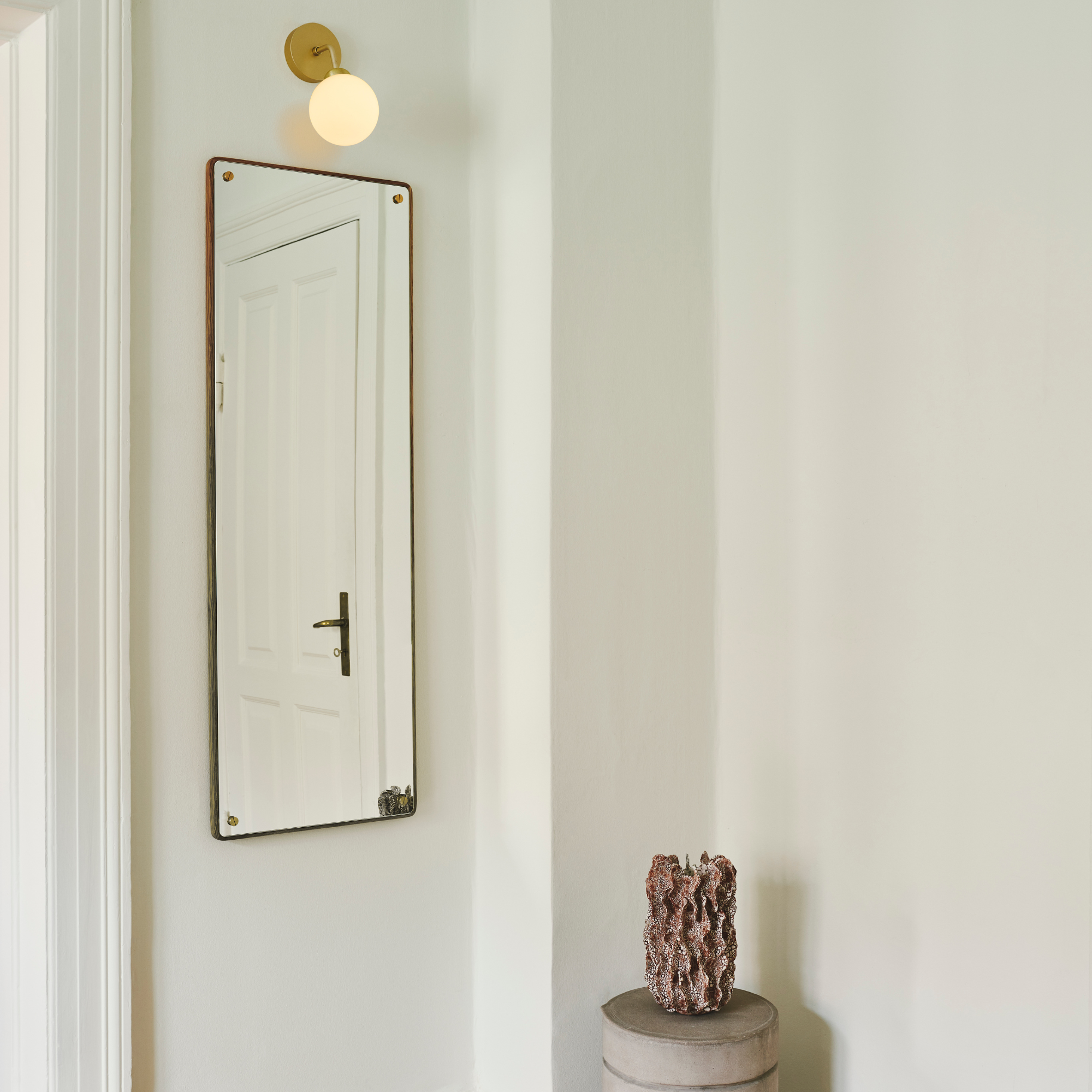 Nuura Apiales Wall Light - Brushed Brass & Opal Glass