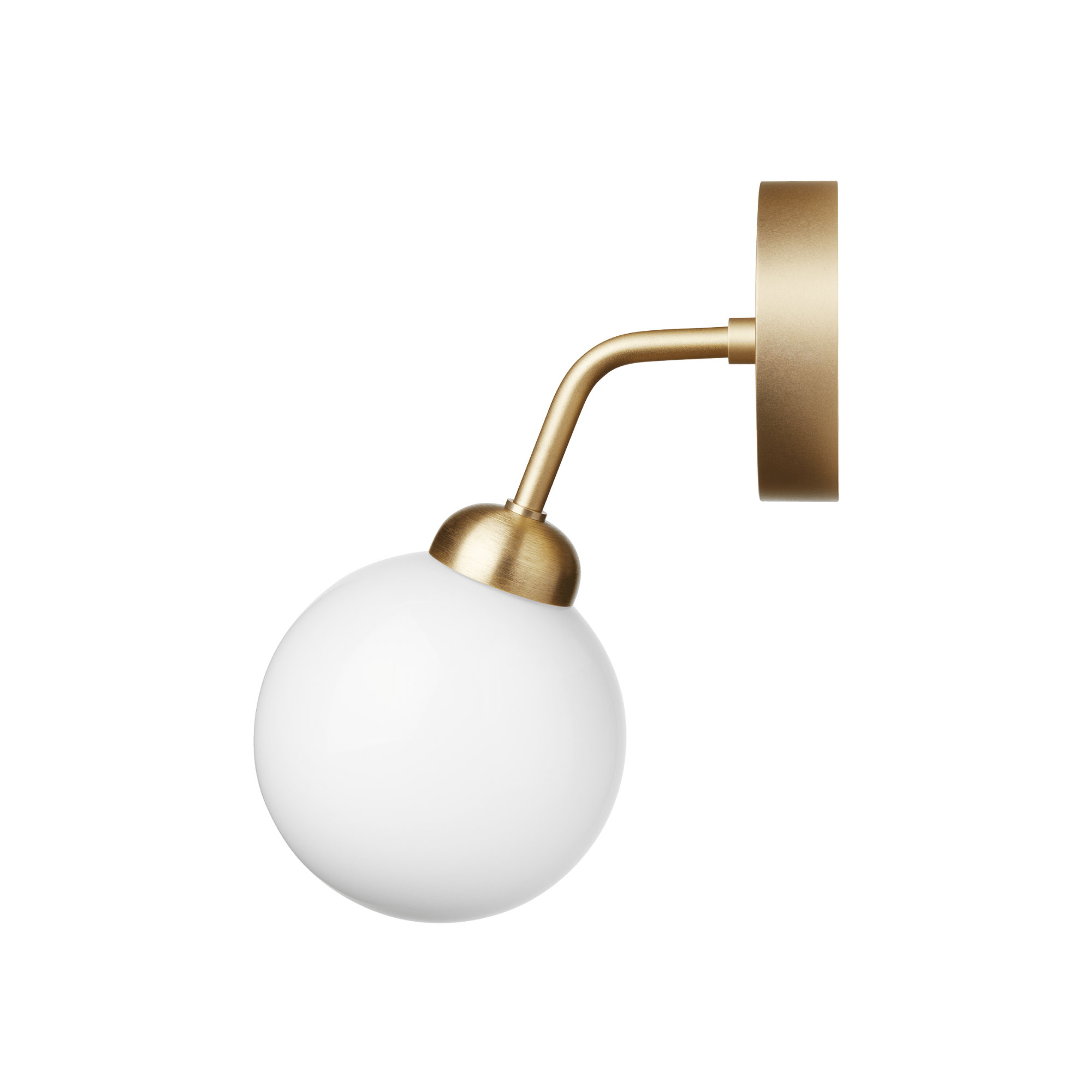 Nuura Apiales Wall Light - Brushed Brass & Opal Glass