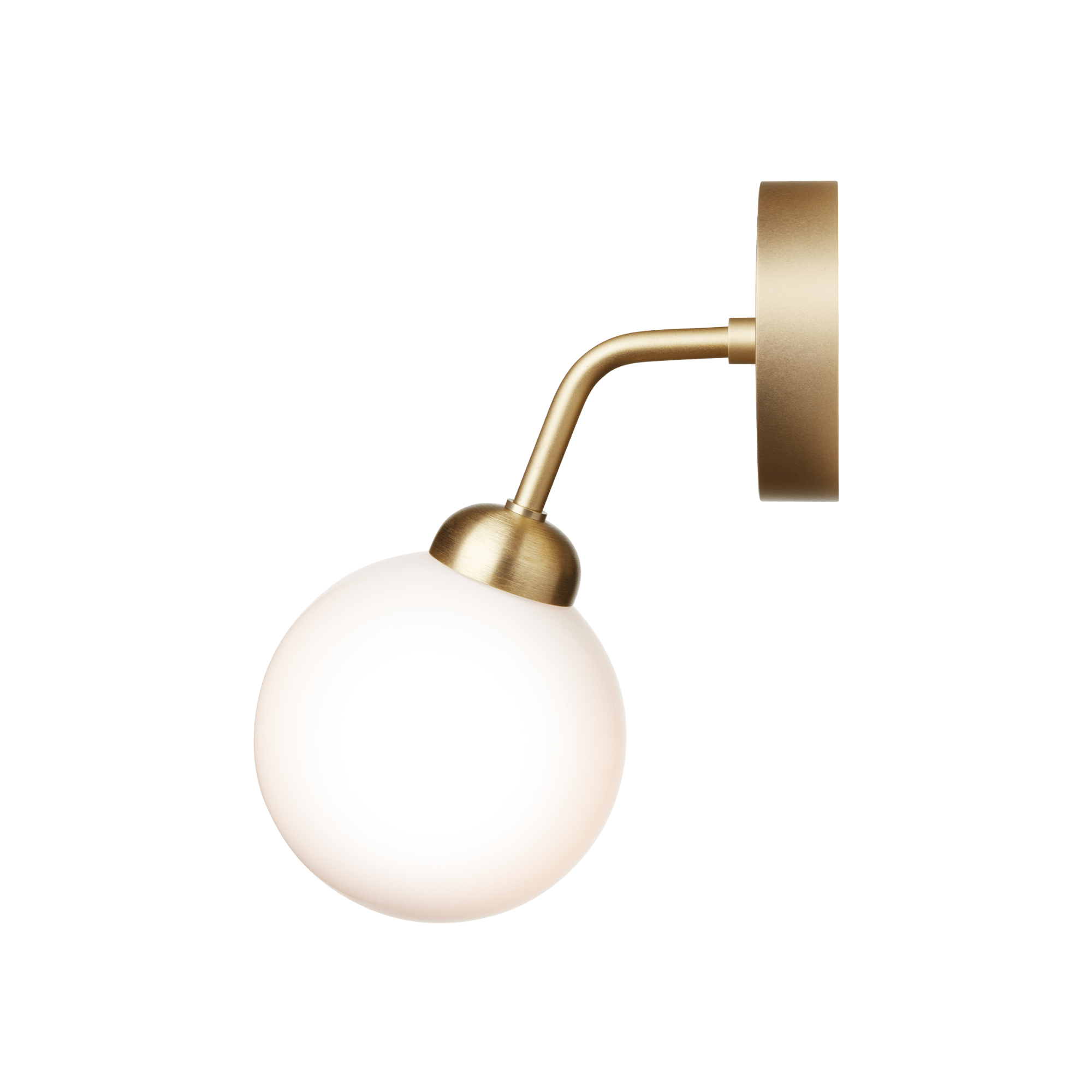 Nuura Apiales Wall Light - Brushed Brass & Opal Glass