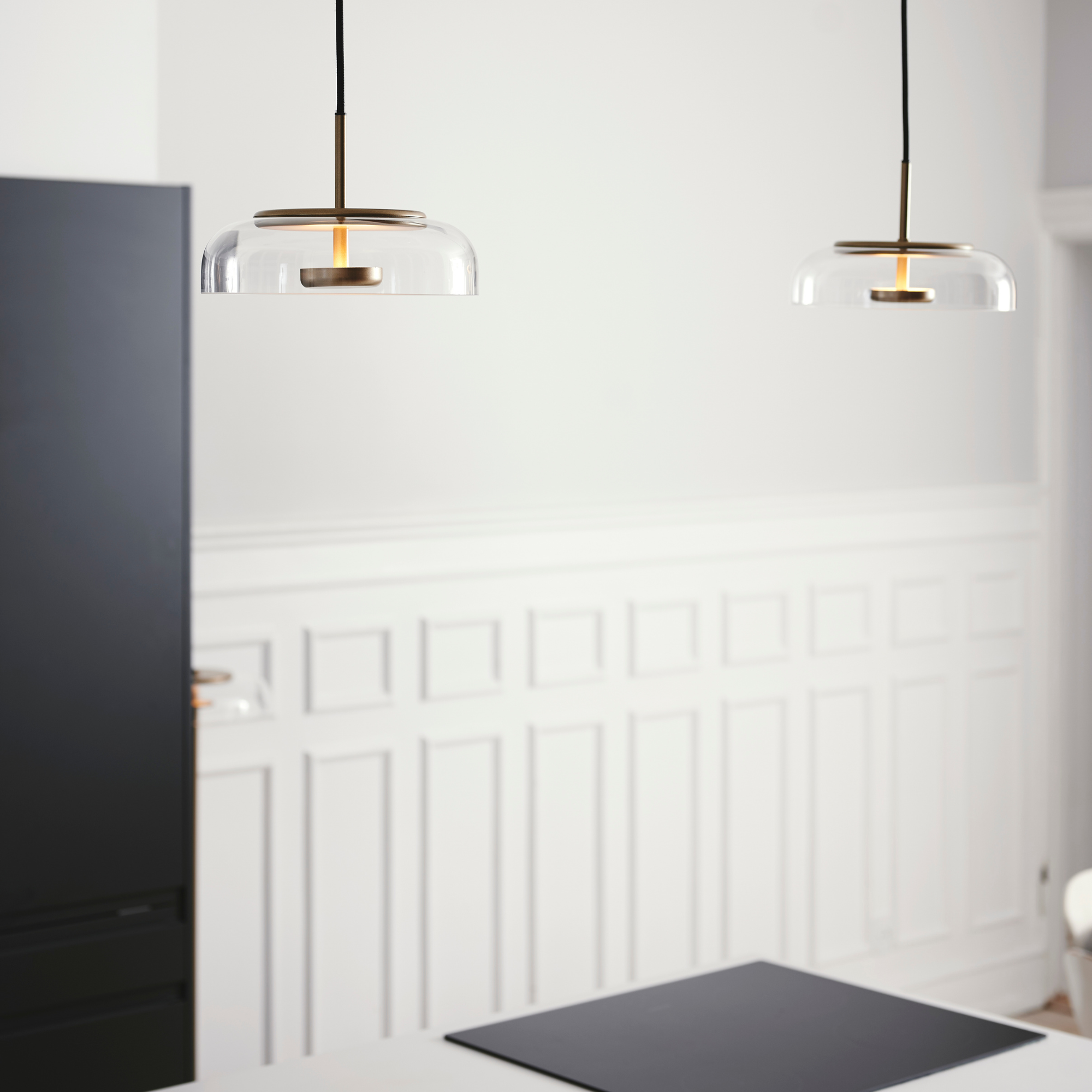 Nuura Blossi 1 Light Pendant - Nordic Gold & Clear Glass
