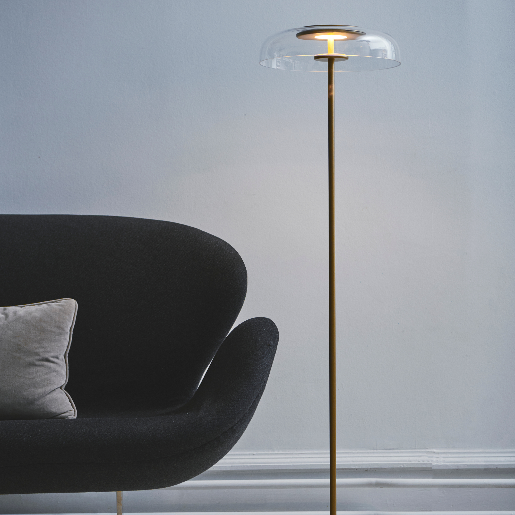 Nuura Blossi Floor Lamp - Nordic Gold & Clear Glass