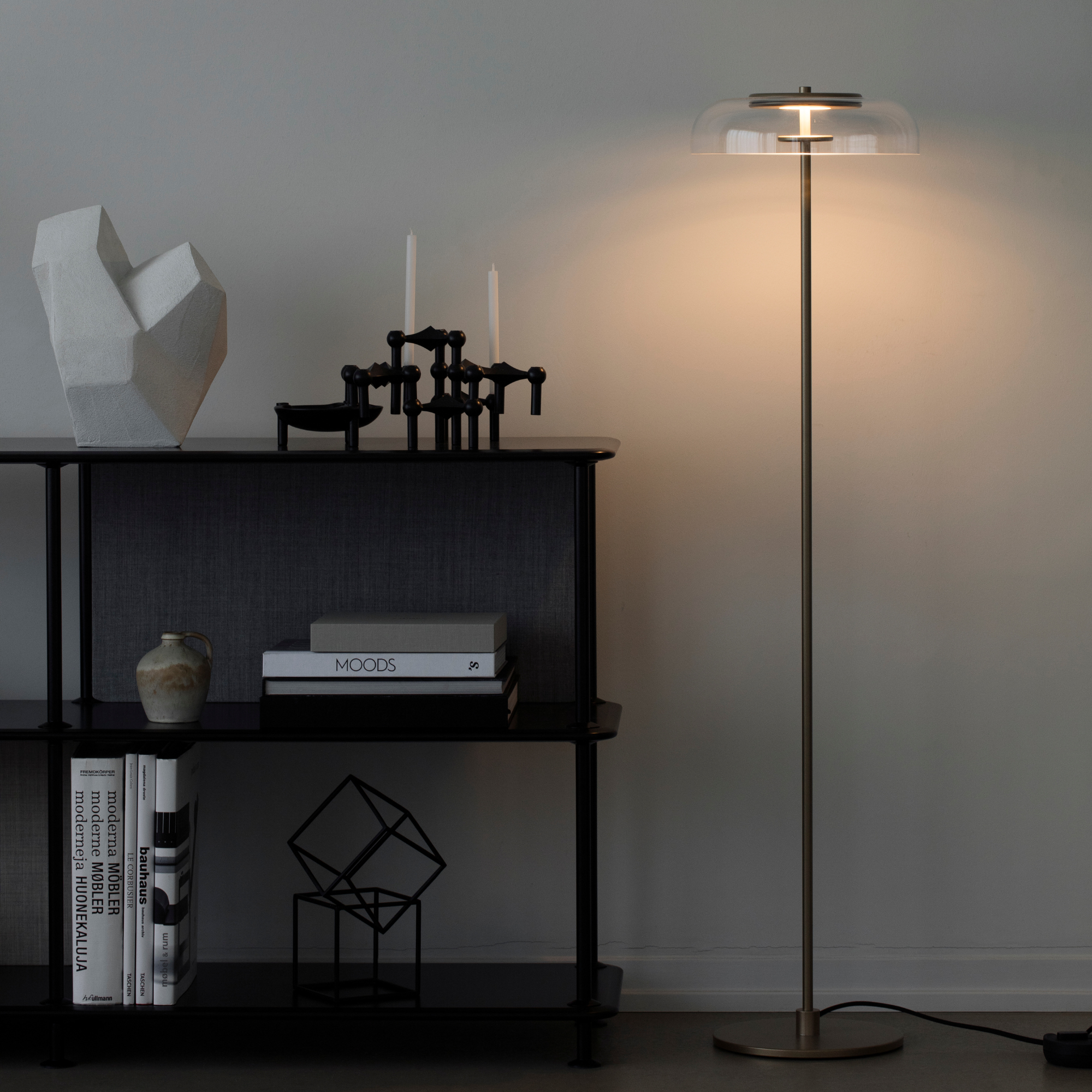 Nuura Blossi Floor Lamp - Nordic Gold & Clear Glass