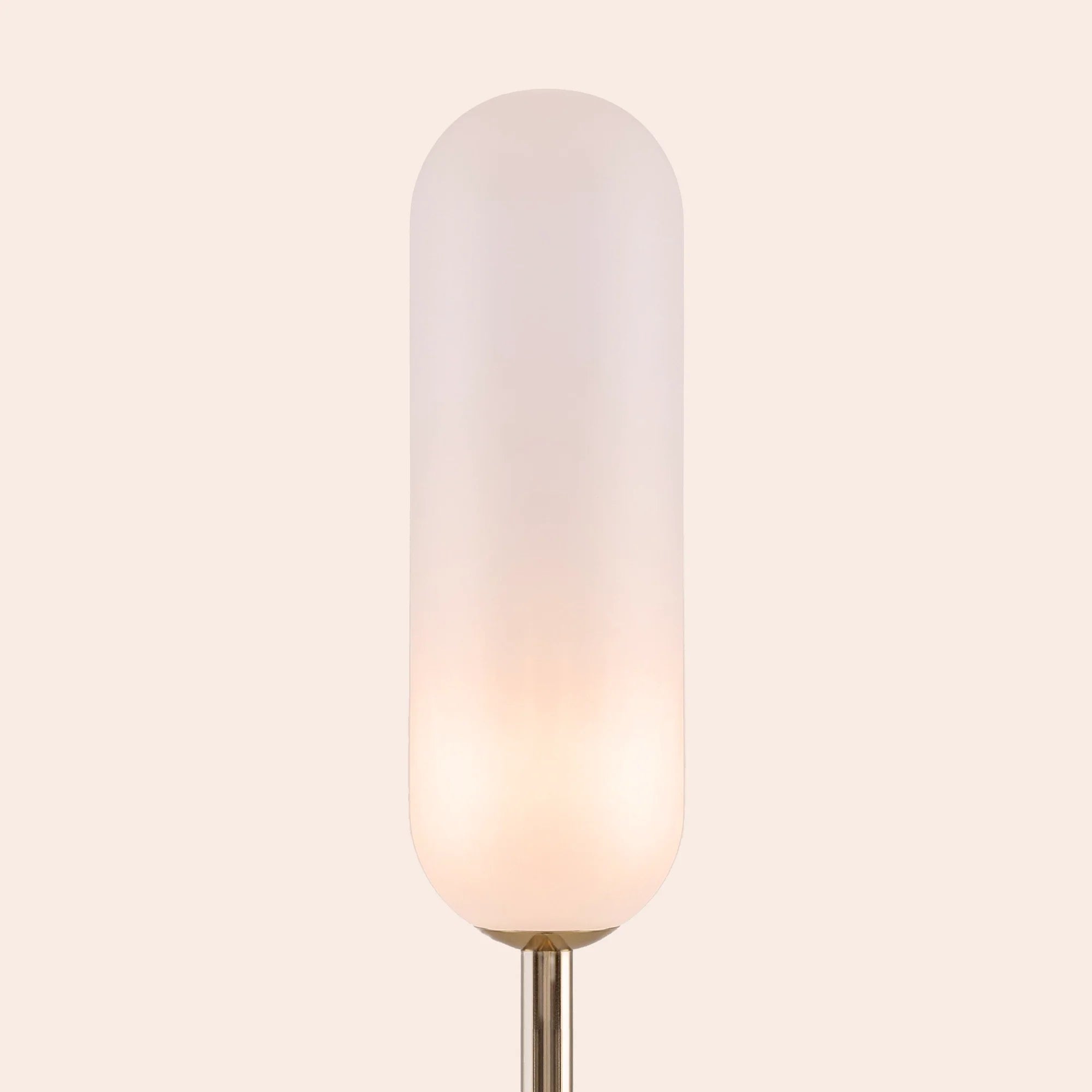 houseof. Marble Curve Floor Lamp - Brass & Green Marble