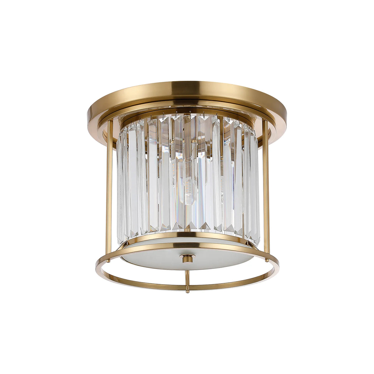 Fabula Oakhurst IP Ceiling Light – 36 cm – Gold & Clear Crystal – IP44