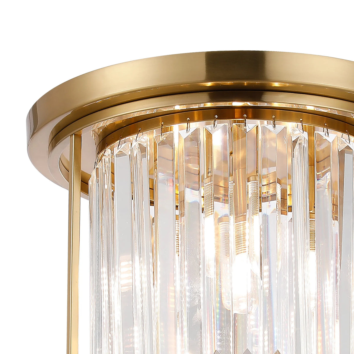 Fabula Oakhurst IP Ceiling Light – 36 cm – Gold & Clear Crystal – IP44