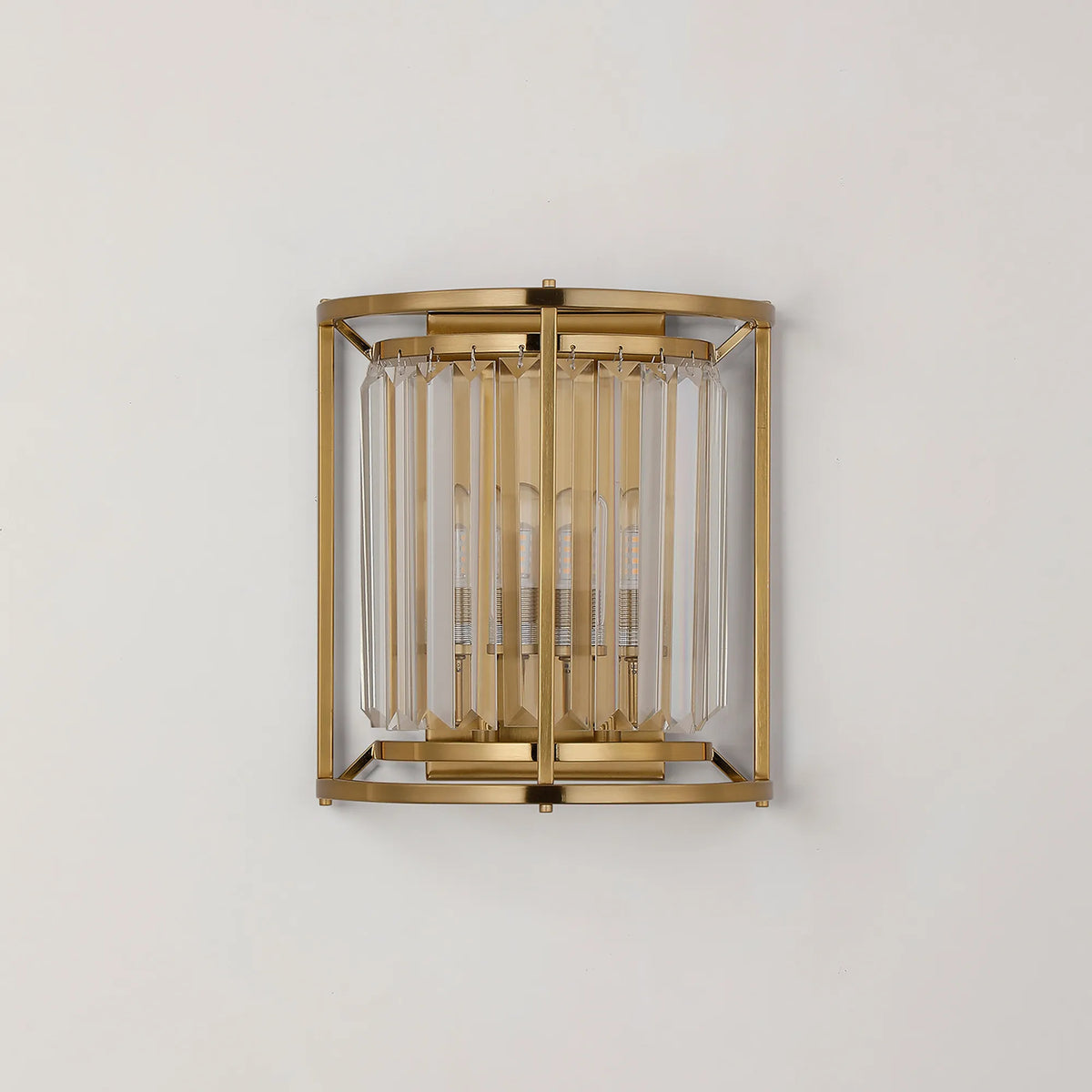 Fabula Oakhurst 2 Light Crystal Wall Light - Gold IP44