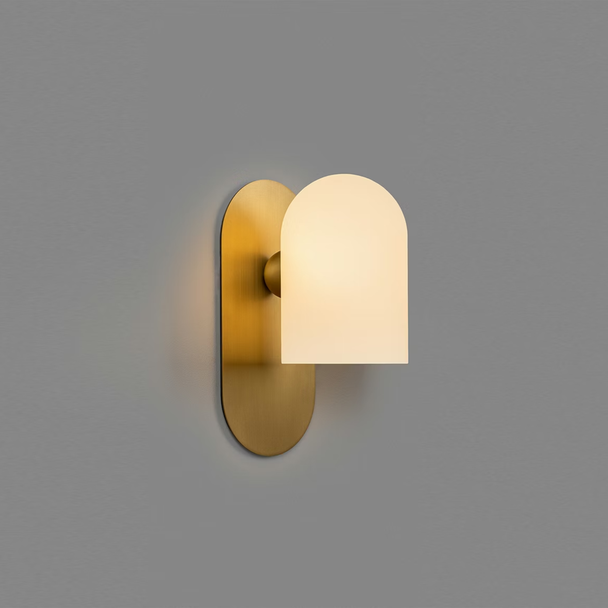 Schwung Odyssey Small Single Wall Sconce Light - Opal Mat Glass