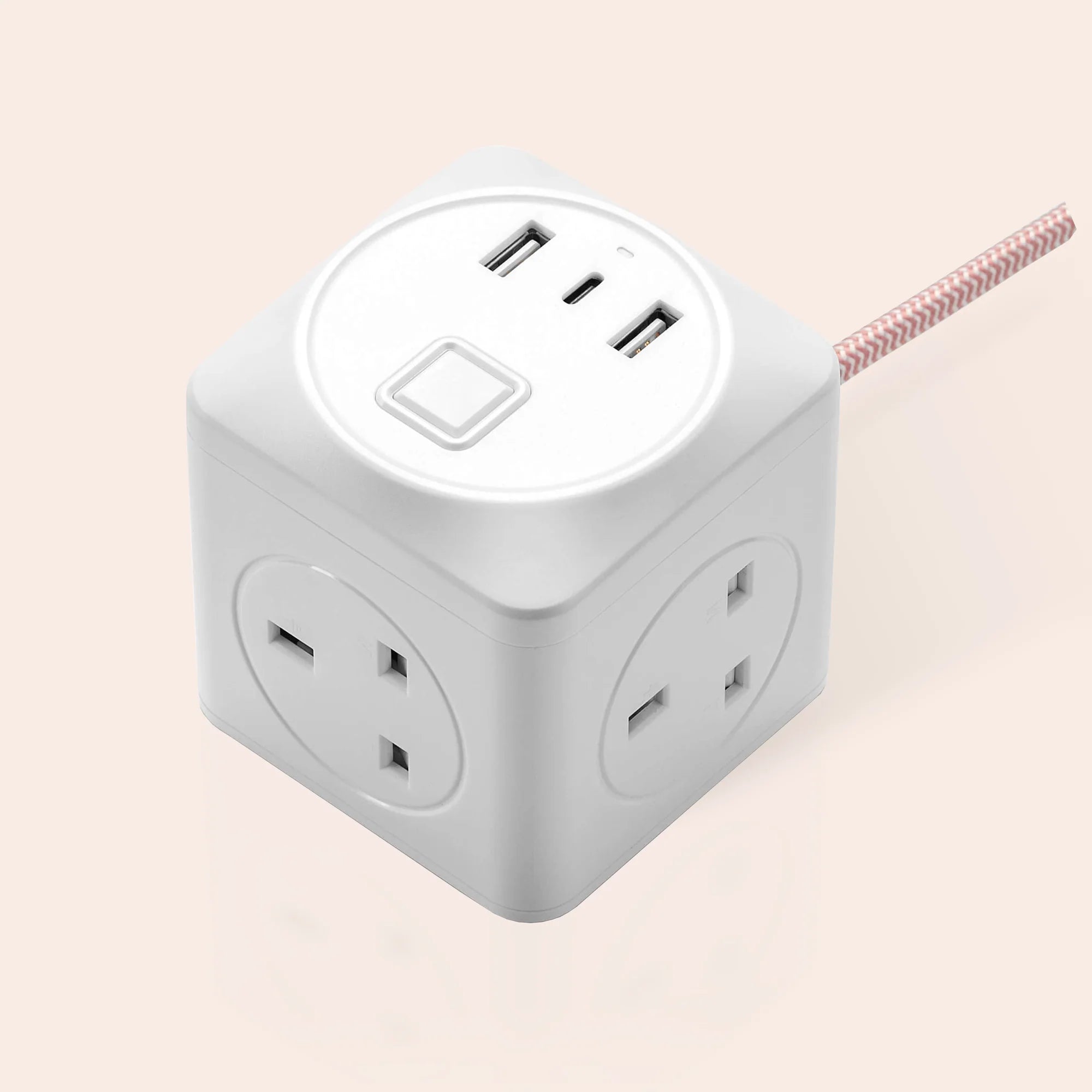 houseof. Extension Lead - Blossom Pink Fabric Cable