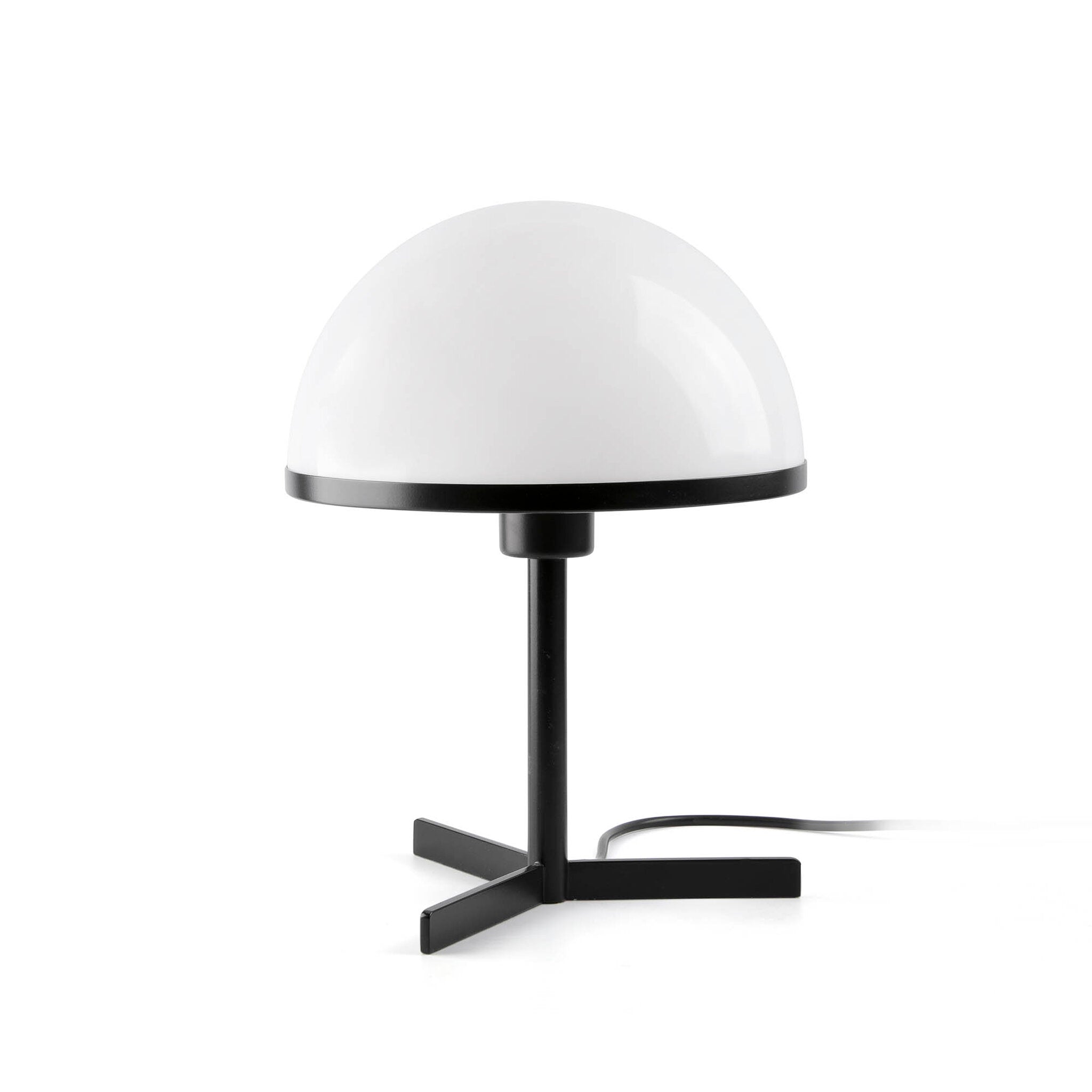 Faro DOME Small Table Lamp - Satin Black & Gloss White