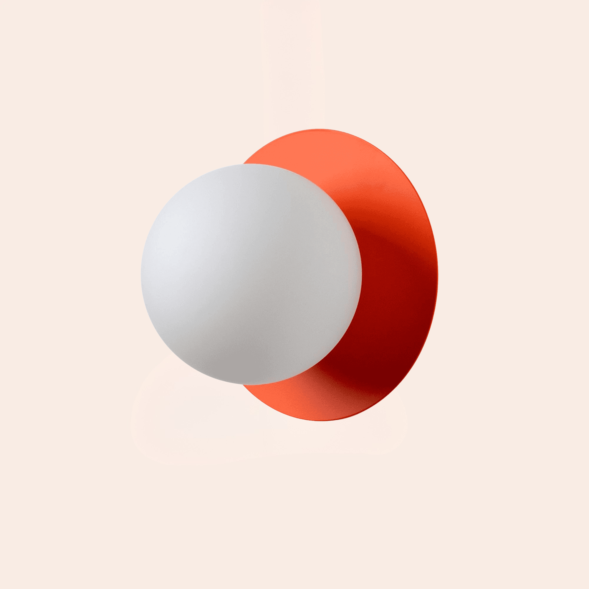 houseof. Opal Disk Wall Light - Peel Orange