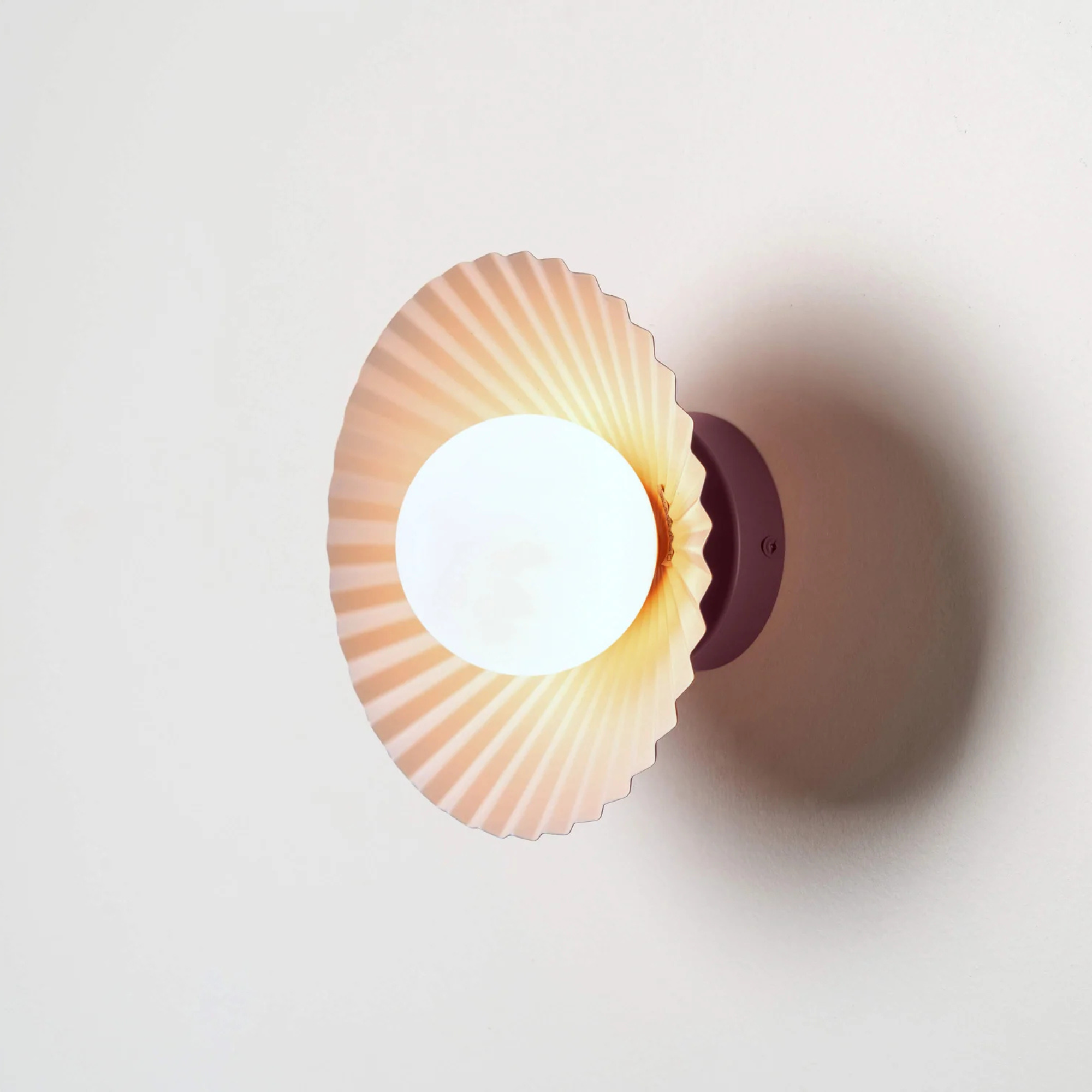 houseof. The Pleat Wall Light - Burgundy & Lilac