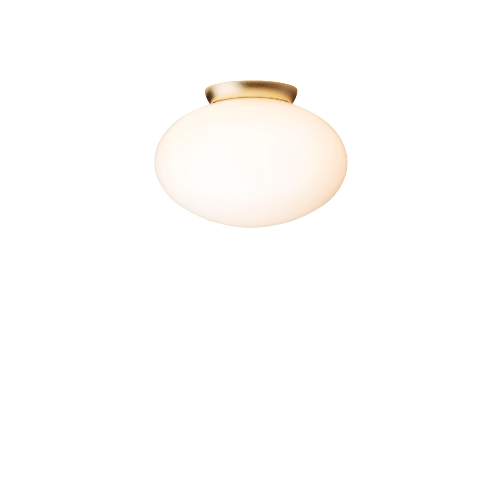 Nuura Rizzatto 301 Flush Light - Satin Brass & Opal Glass