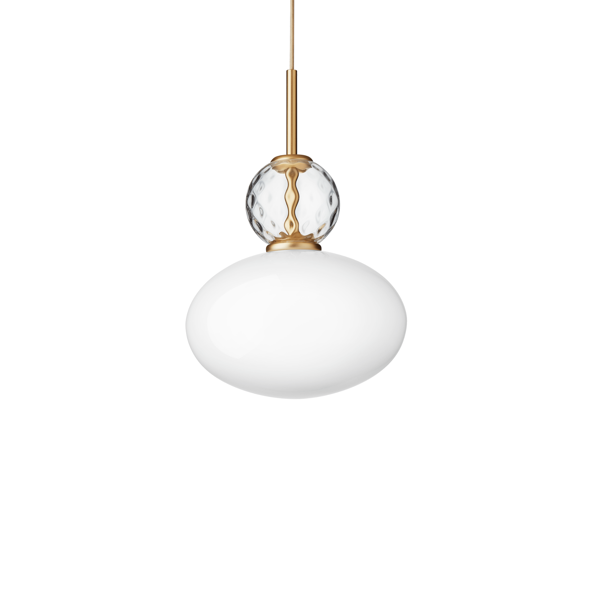 Nuura Rizzatto 32 Pendant - Satin Brass & Opal Glass