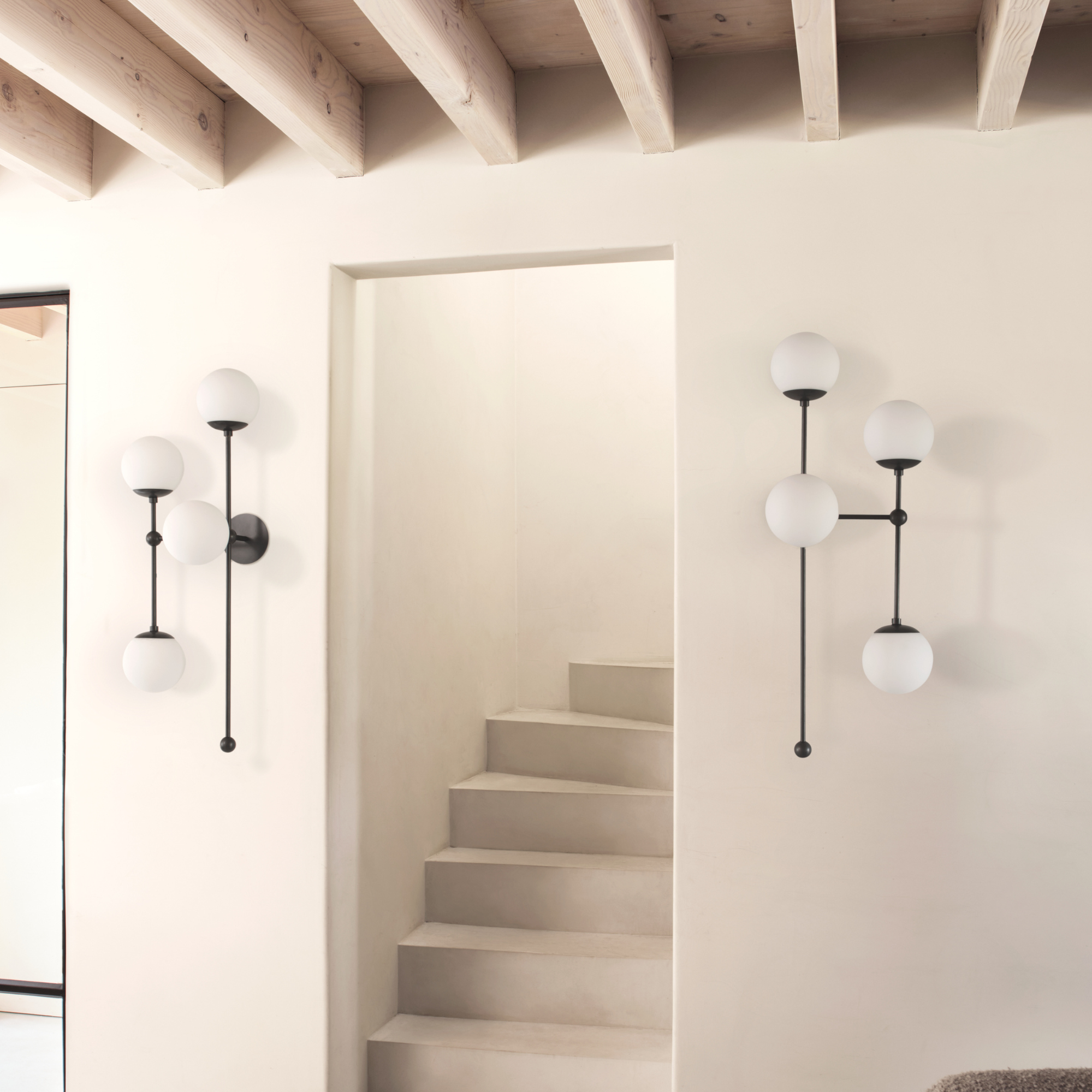 Schwung Armstrong 4 L 4 Light Wall Sconce Light - Opal Mat Glass