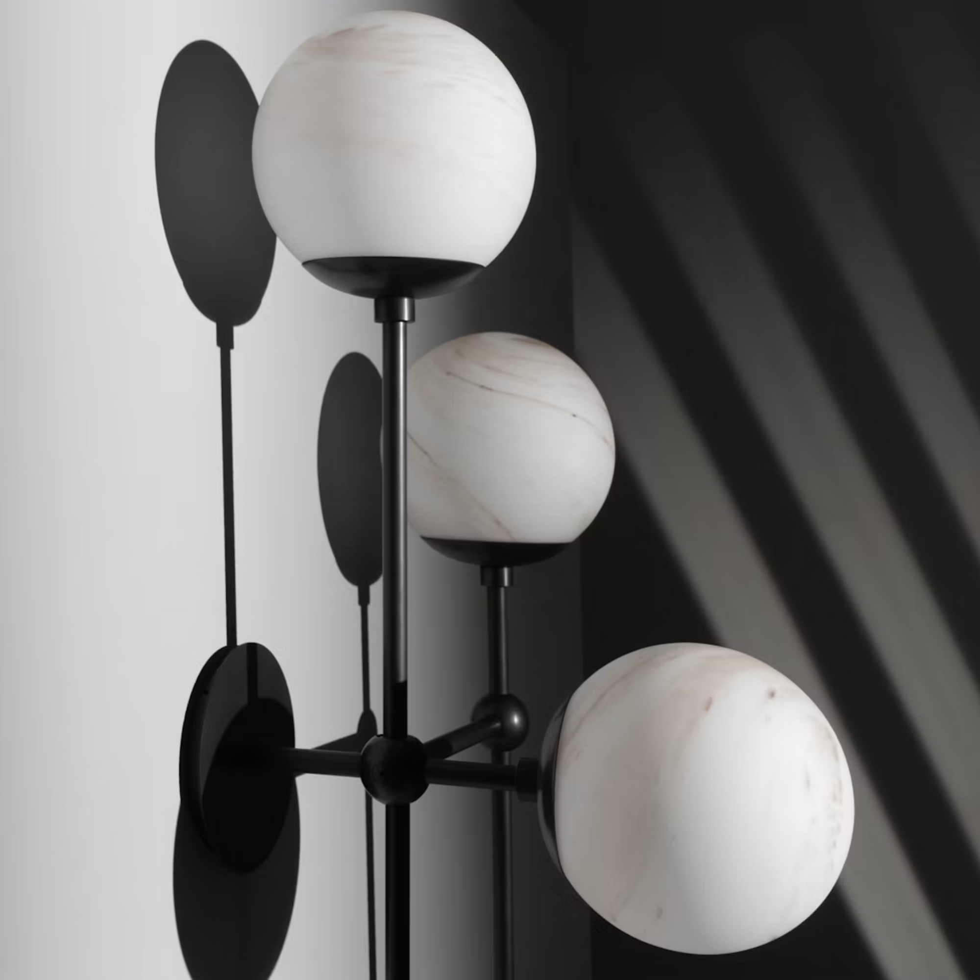 Schwung Armstrong 4 R 4 Light Wall Sconce Light - Marble Glass