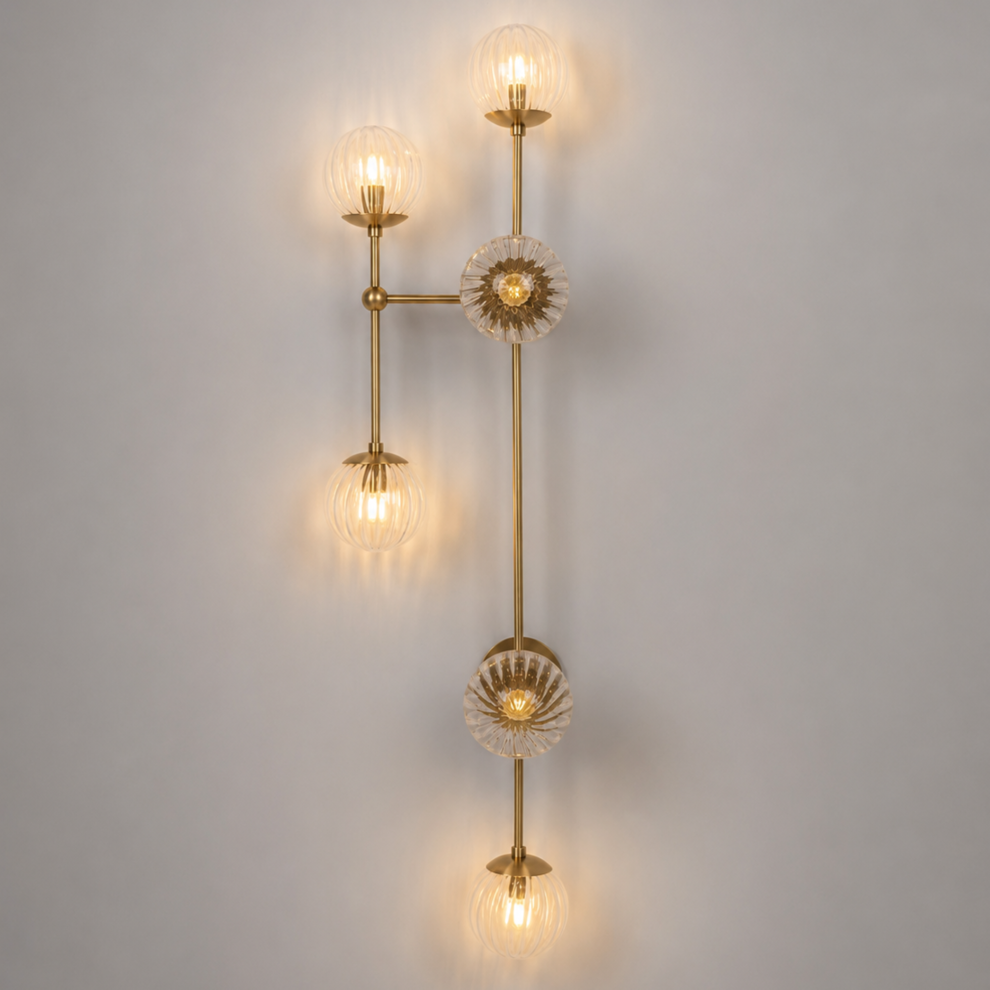 Schwung Armstrong 6 L 6 Light Flush/Wall Sconce Light - Dries Ribbon Glass