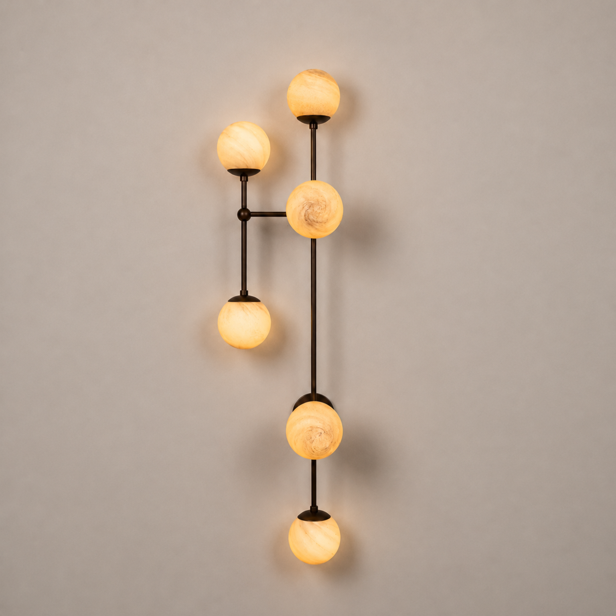 Schwung Armstrong 6 L 6 Light Flush/Wall Sconce Light - Marble Glass