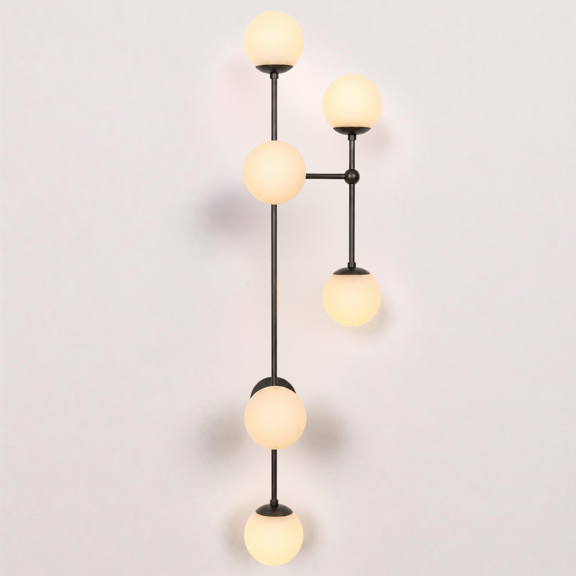 Schwung Armstrong 6 R 6 Light Flush/Wall Sconce Light - Opal Mat Glass