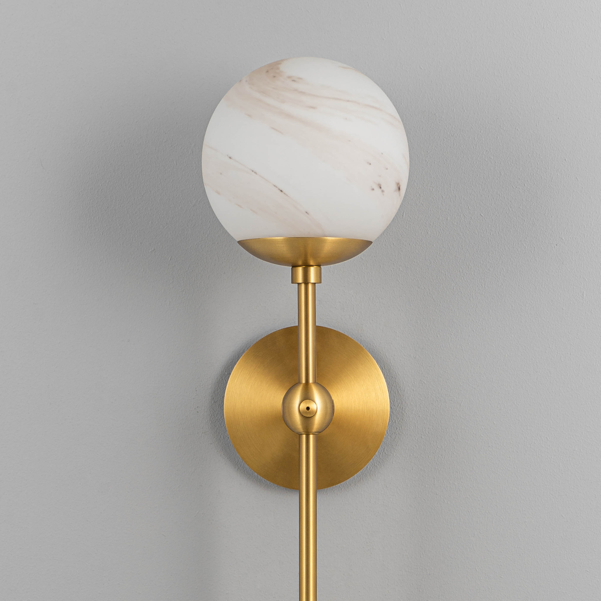 Schwung Armstrong Dual Wall Sconce Light - Marble Glass