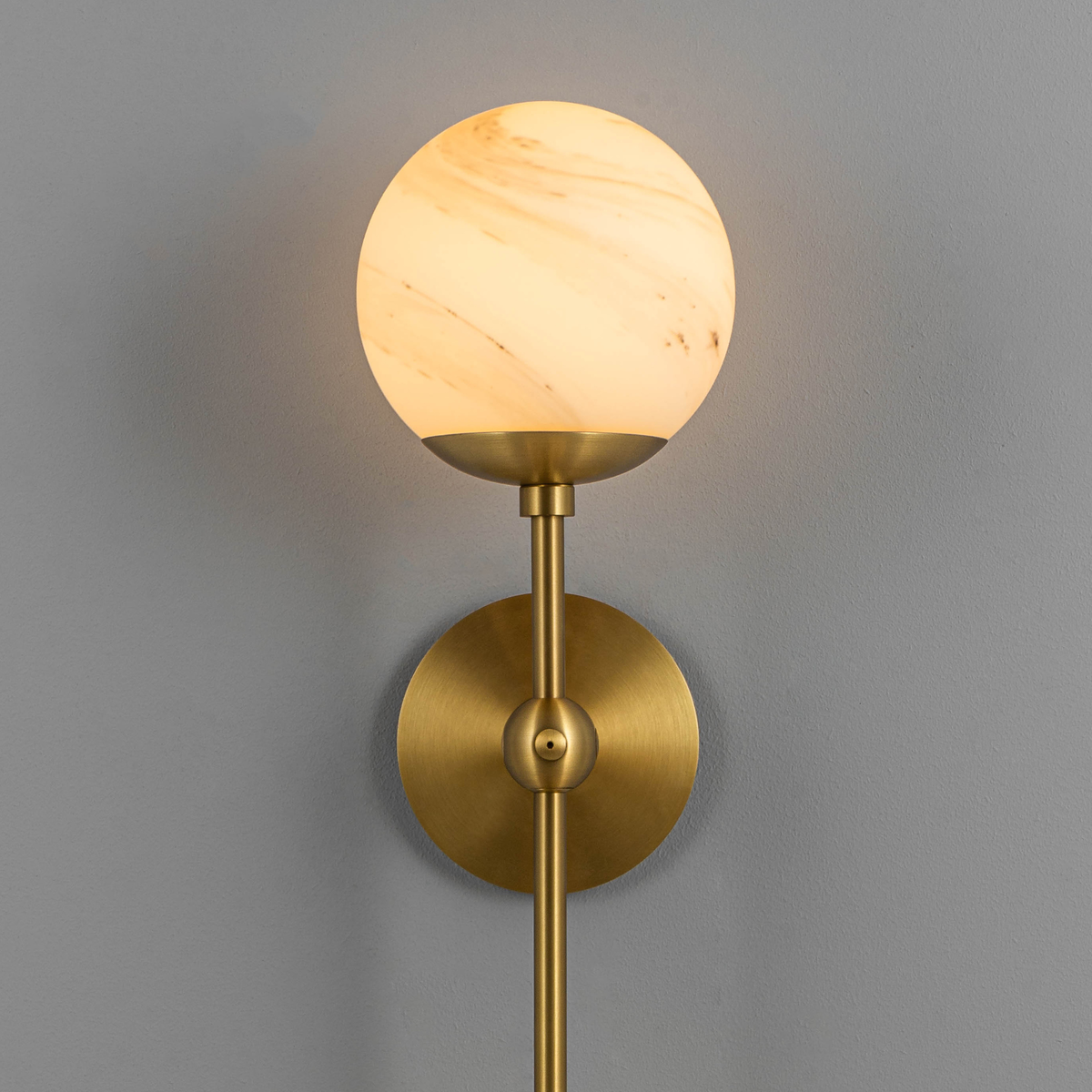 Schwung Armstrong Dual Wall Sconce Light - Marble Glass