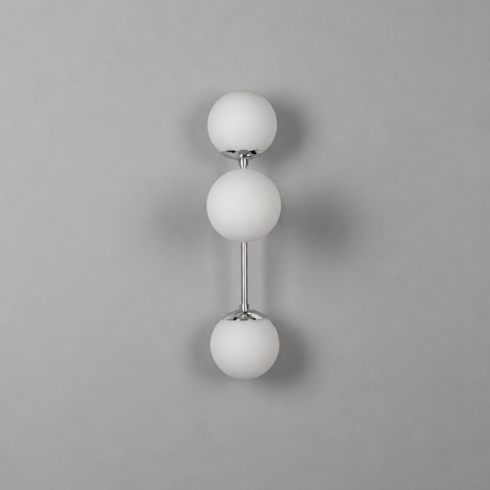 Schwung Armstrong Triple Wall Sconce Light - Opal Mat Glass