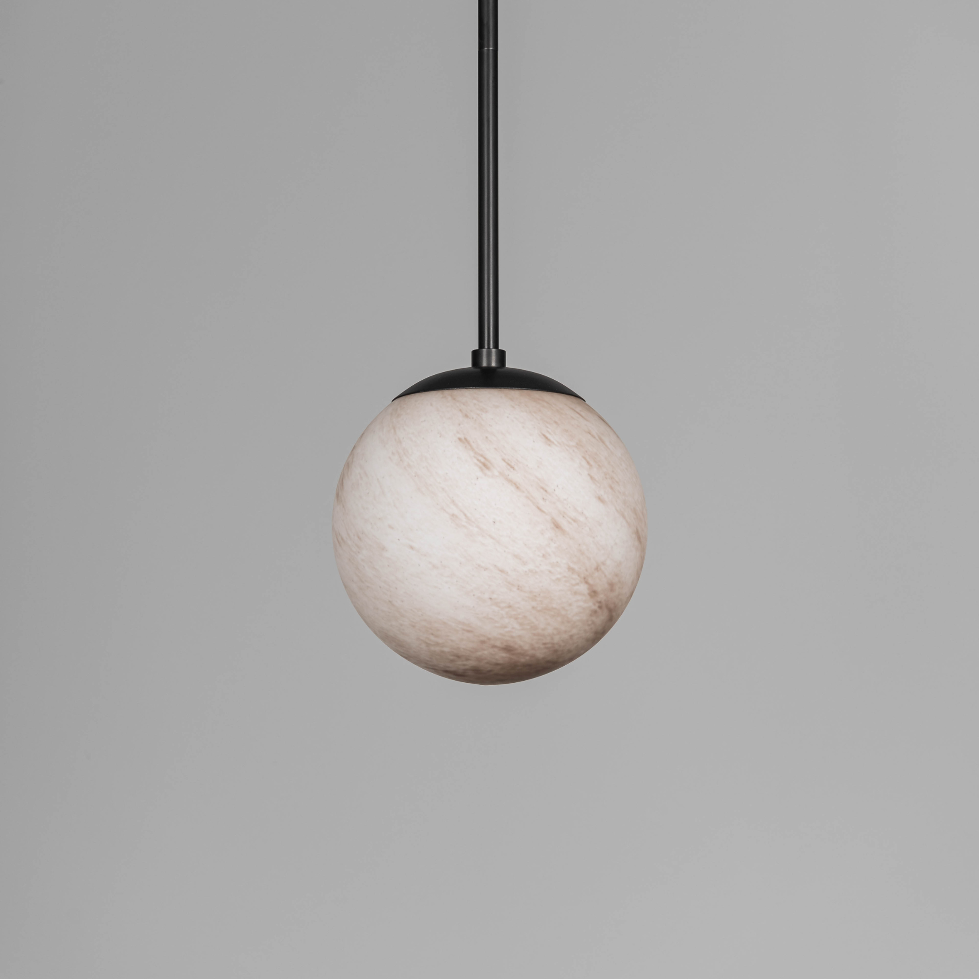 Schwung Globe Single Pendant - Marble Glass