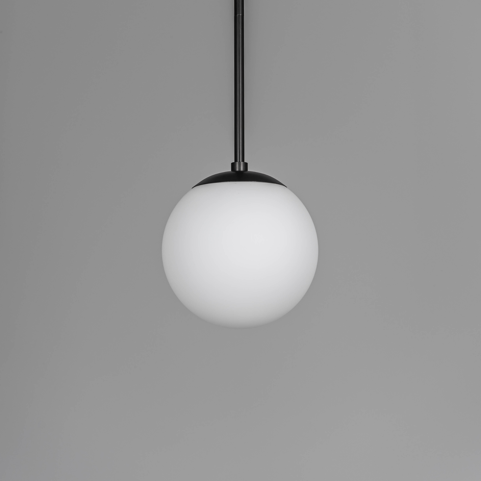 Schwung Globe Single Pendant - Opal Mat Glass