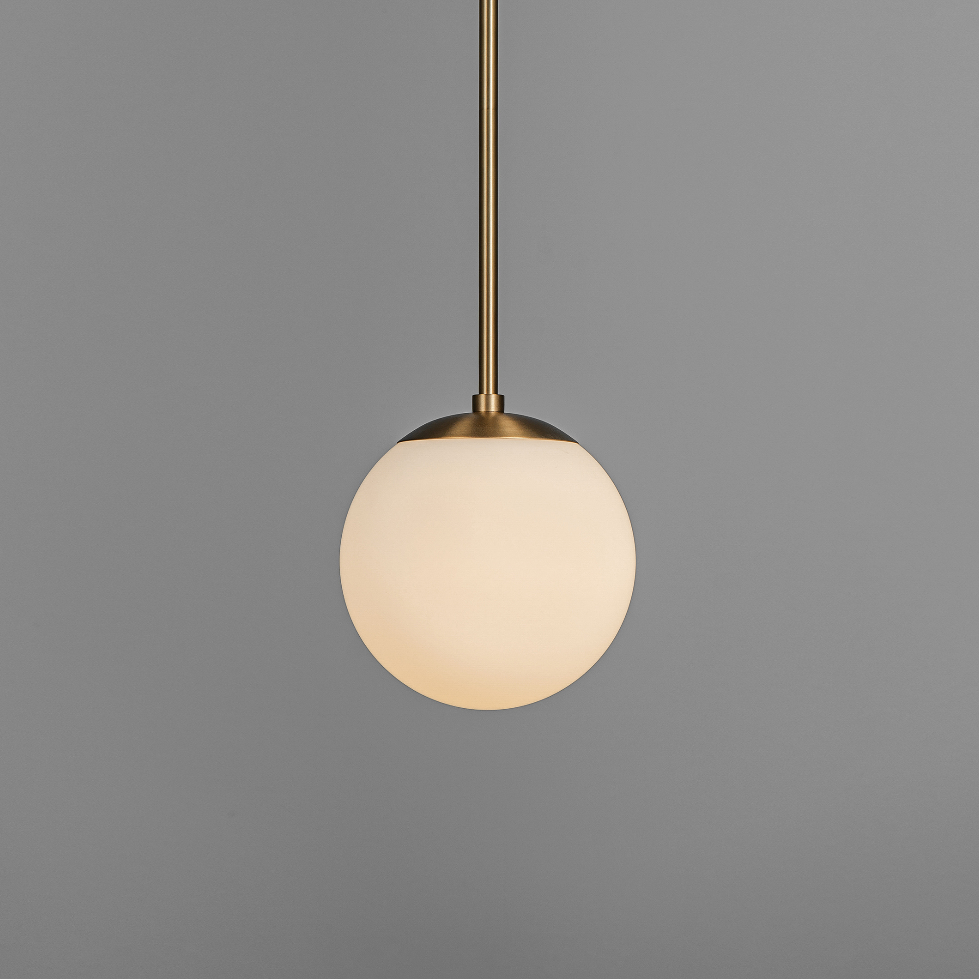 Schwung Globe Single Pendant - Opal Mat Glass