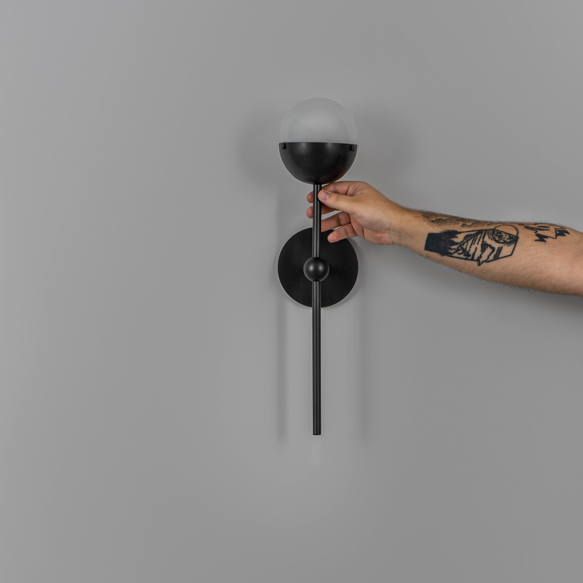 Schwung Molecule Single Wall Sconce Light - Frosted Glass