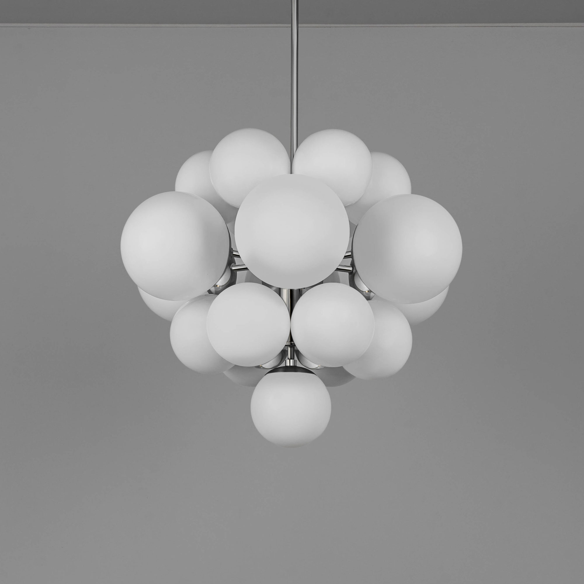 Schwung Nova 19 Light Chandelier - Opal Mat Glass