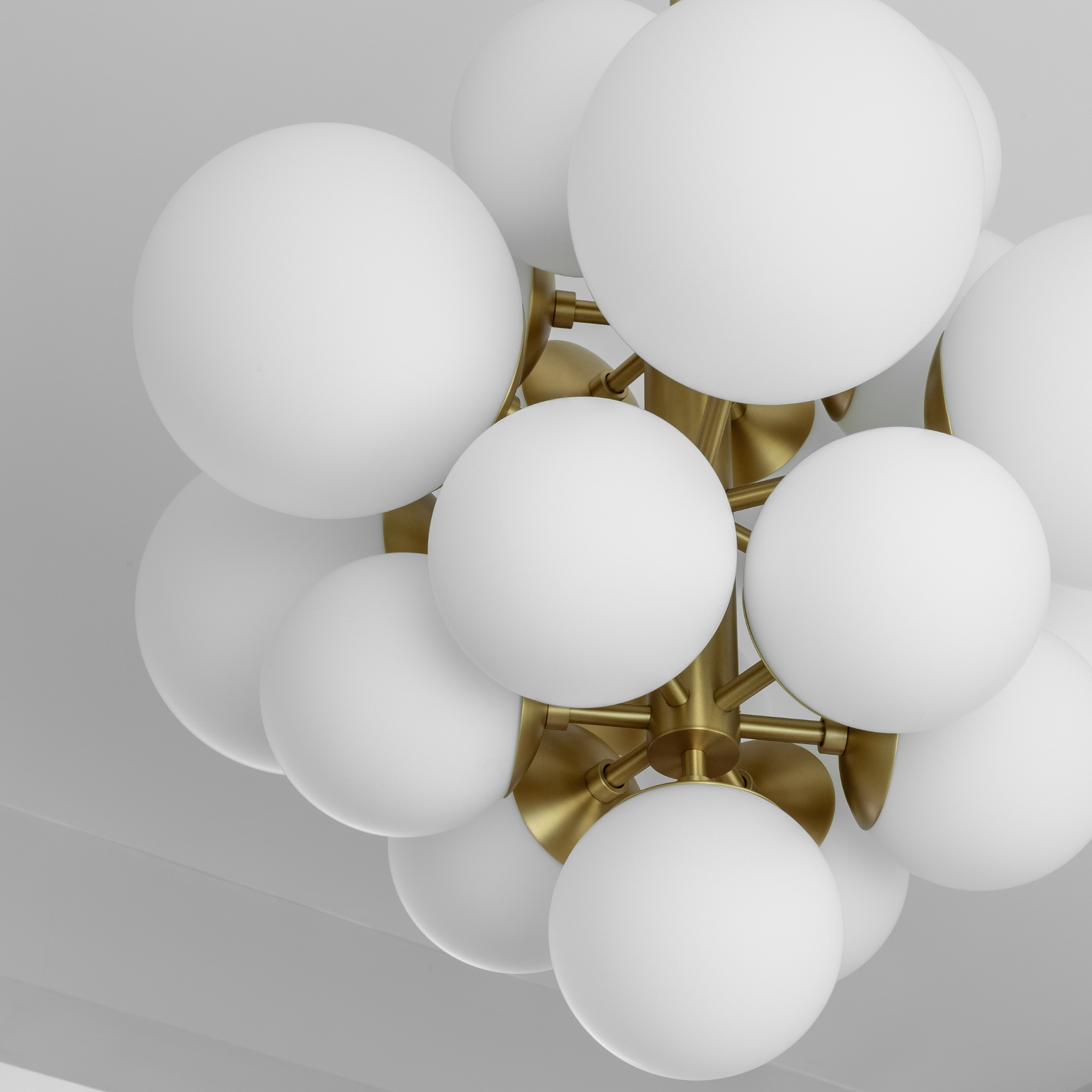 Schwung Nova 19 Light Chandelier - Opal Mat Glass