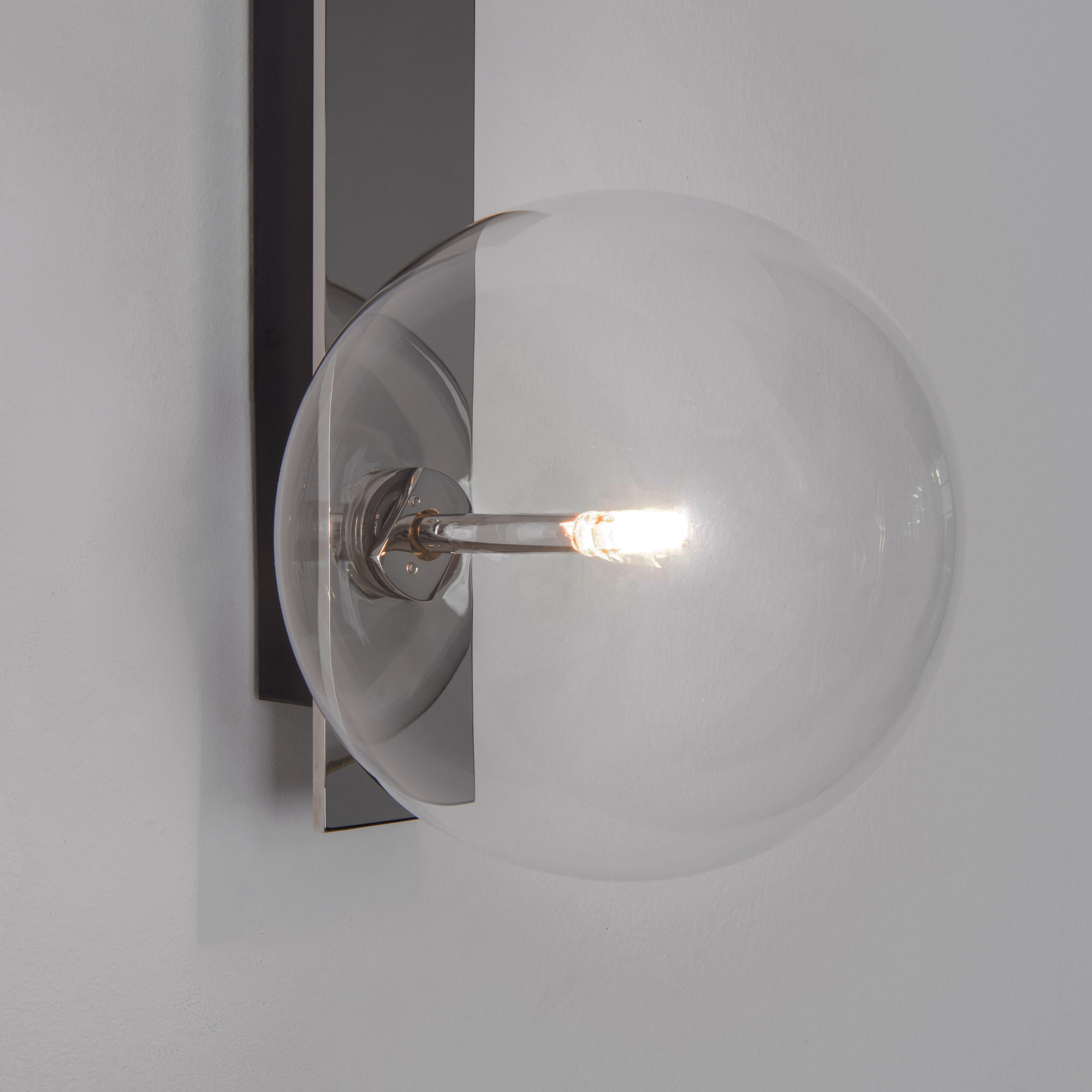 Schwung Oslo Dual Wall Sconce Light - Transparent Glass