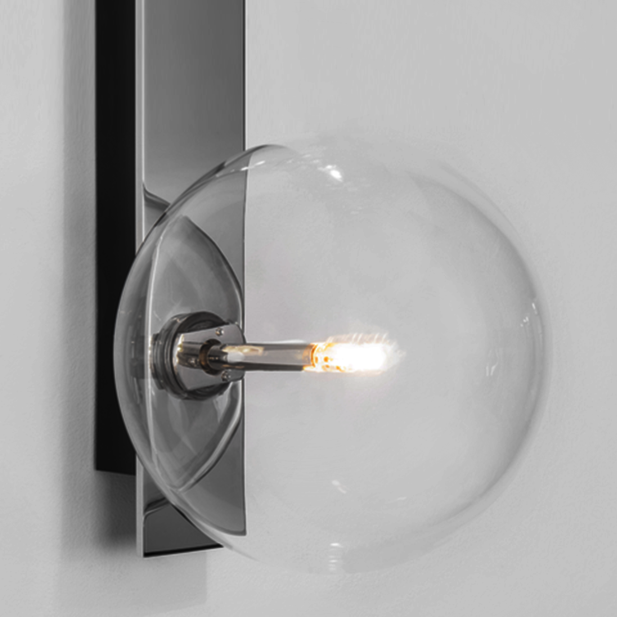 Schwung Oslo Dual Wall Sconce Light - Transparent Glass