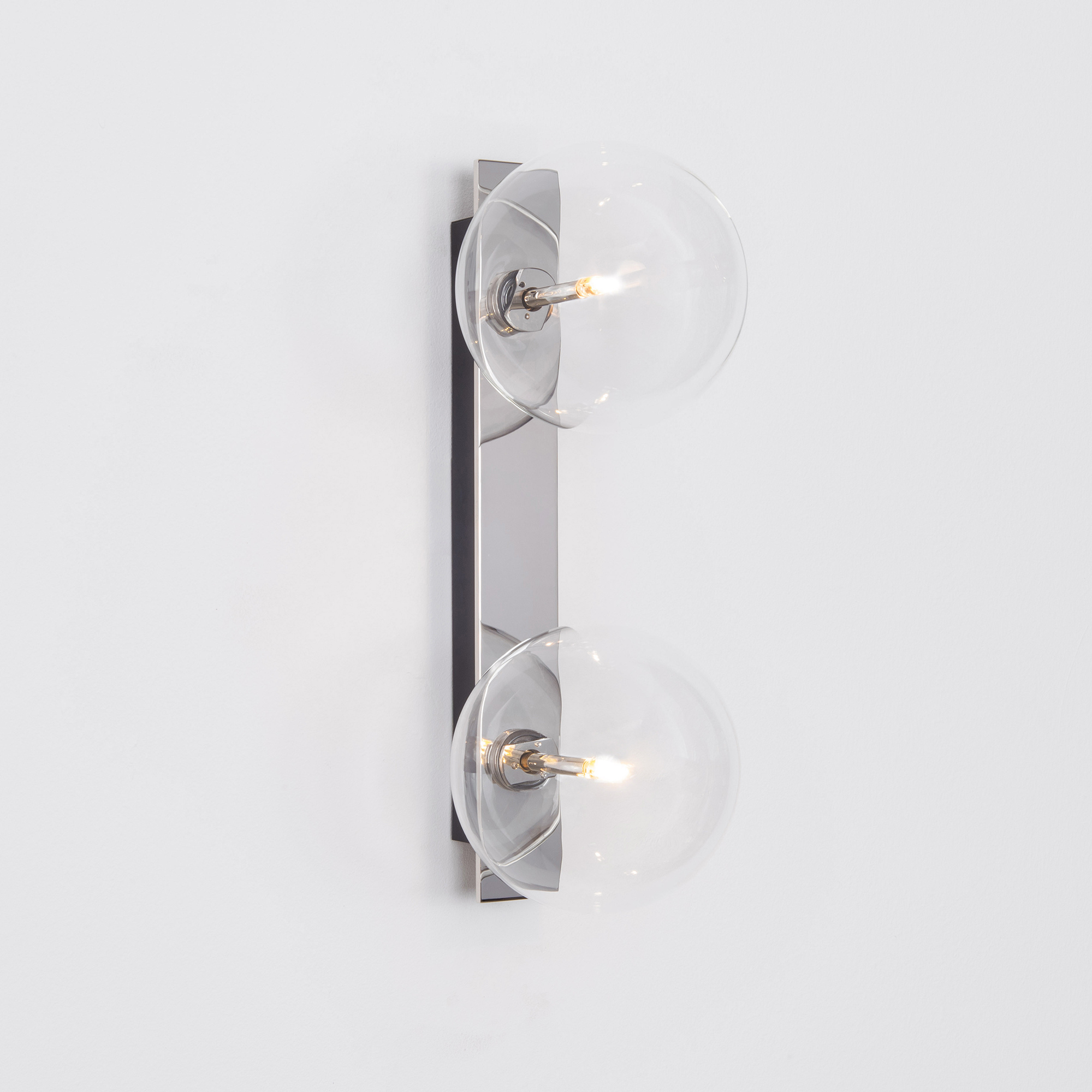 Schwung Oslo Dual Wall Sconce Light - Transparent Glass