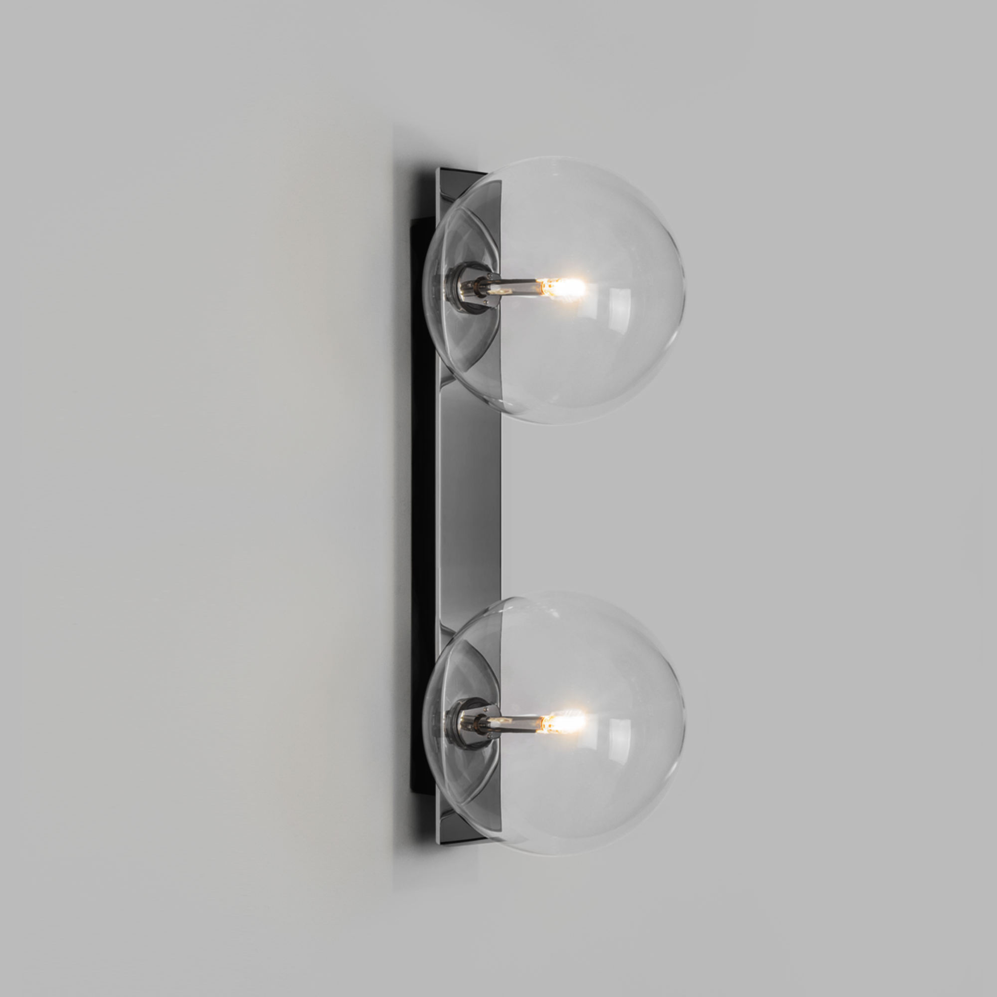 Schwung Oslo Dual Wall Sconce Light - Transparent Glass
