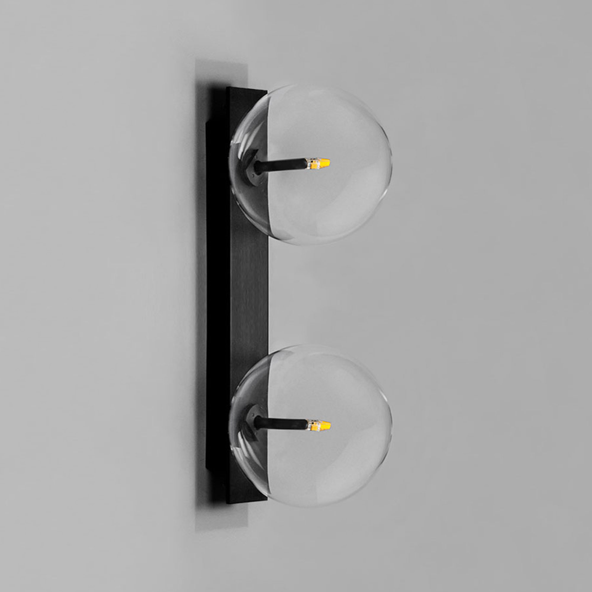Schwung Oslo Dual Wall Sconce Light - Transparent Glass