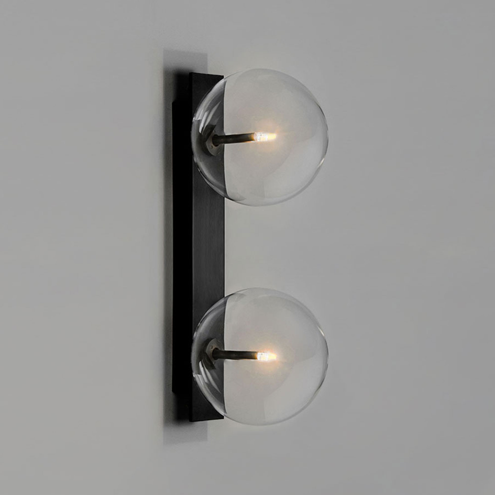 Schwung Oslo Dual Wall Sconce Light - Transparent Glass