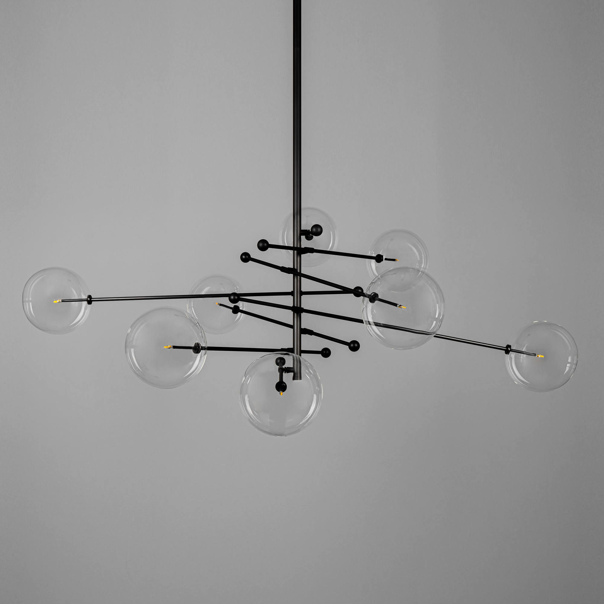 Schwung RD15 8 Arms Chandelier - Transparent Glass
