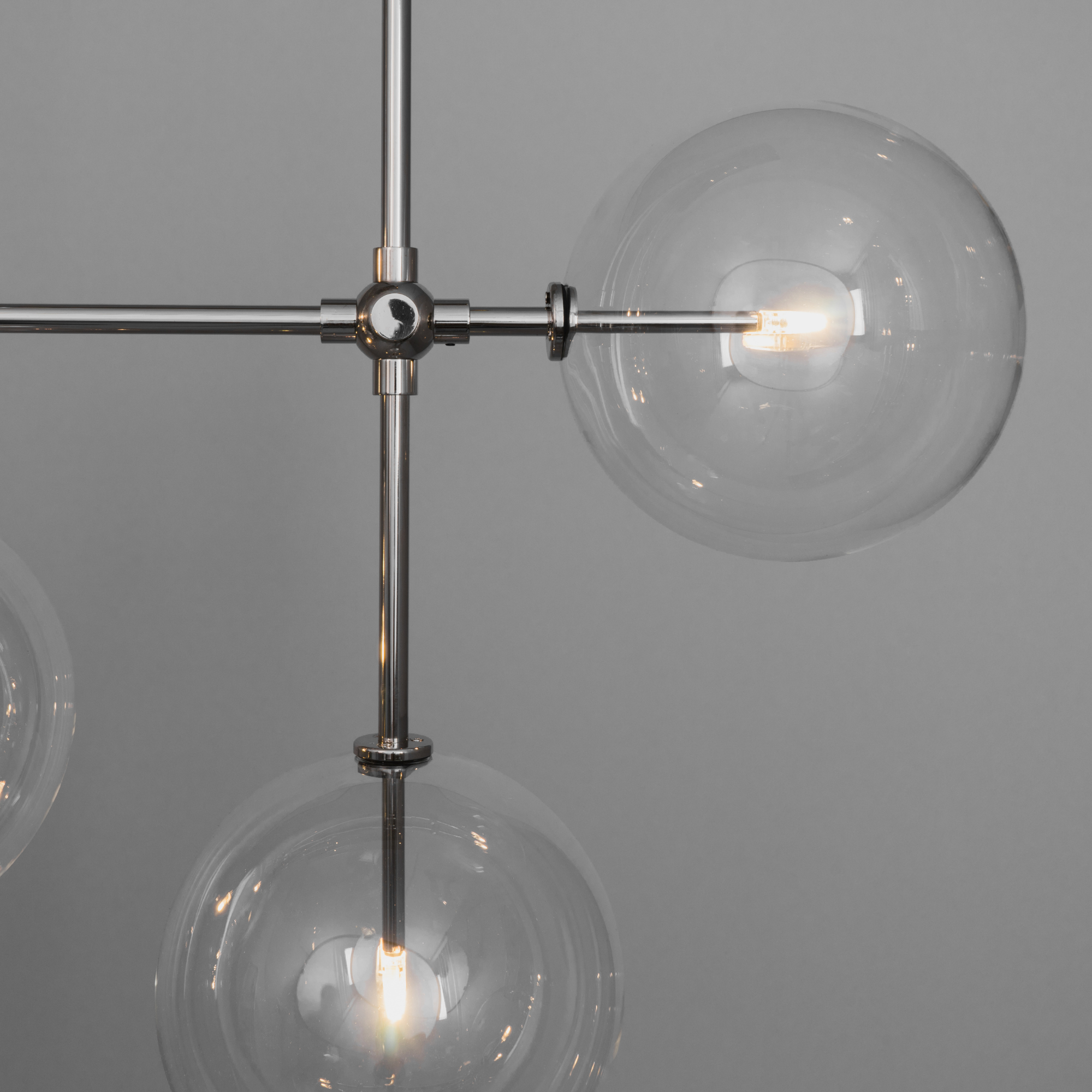 Schwung Soap B7 Medium 7 Light Chandelier - Transparent Glass