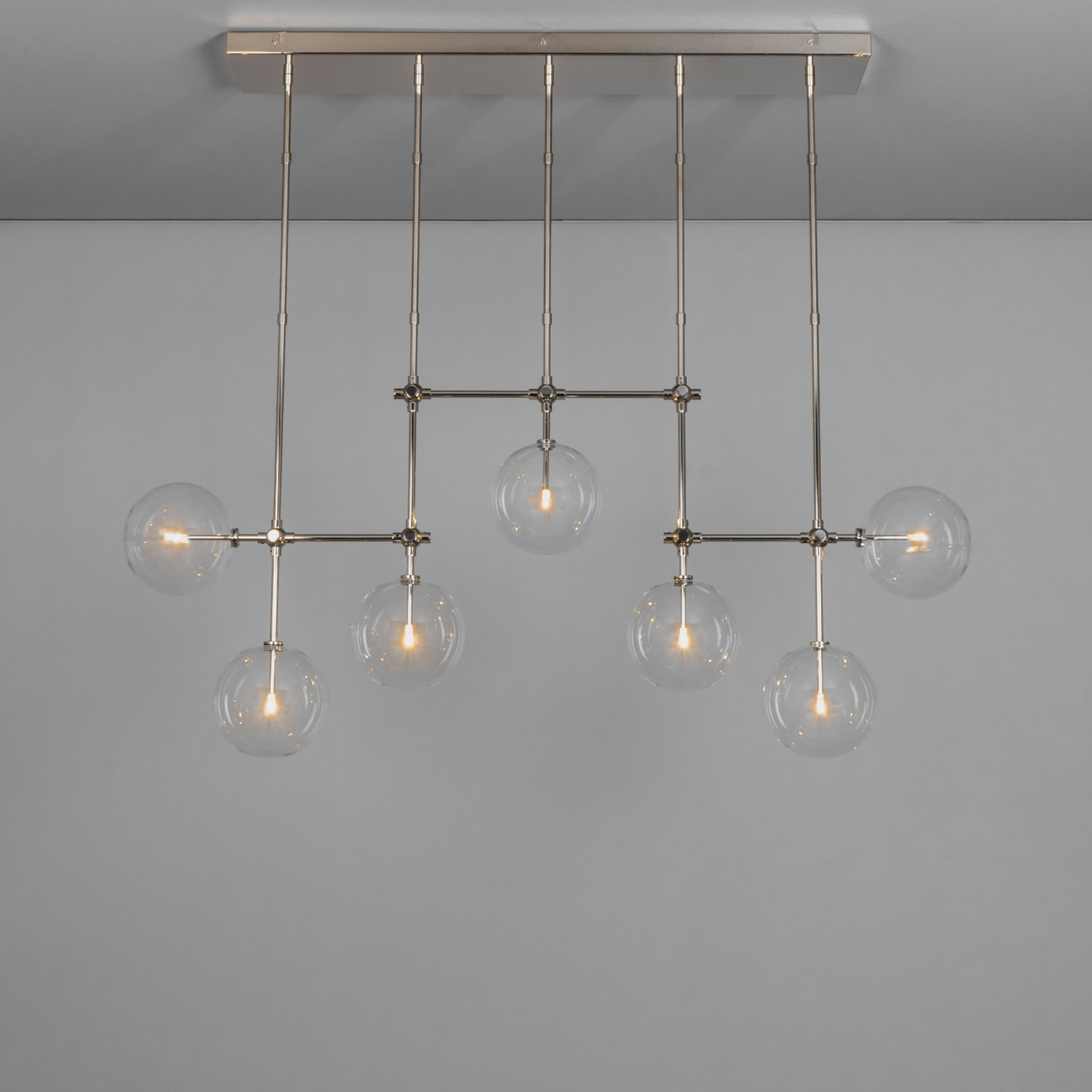 Schwung Soap B7 Medium 7 Light Chandelier - Transparent Glass