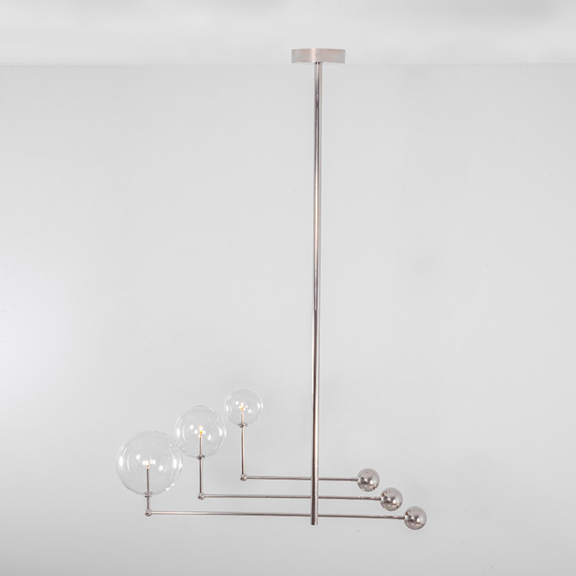 Schwung Universe 3 Light Chandelier - Transparent Glass